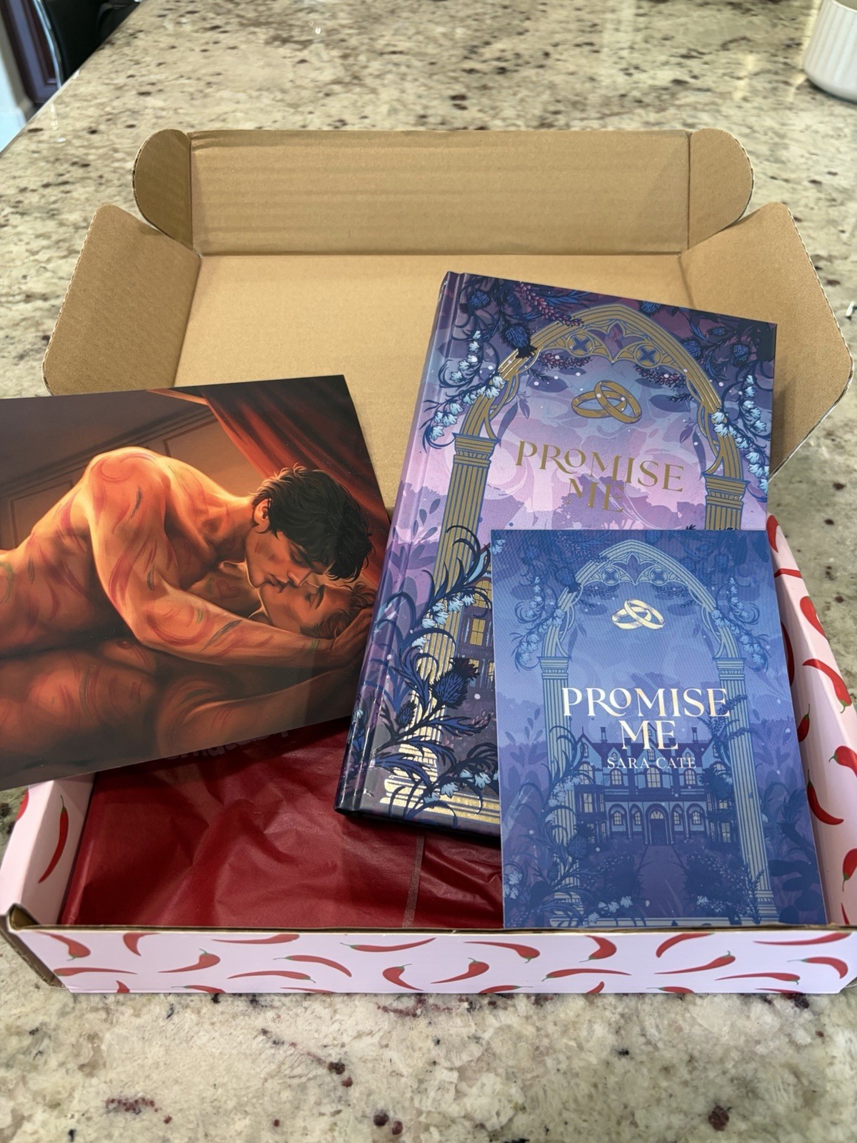 Smut & Sip SIGNED Sara Cate Promise Me Special Edition Hardcover + Art Print New
