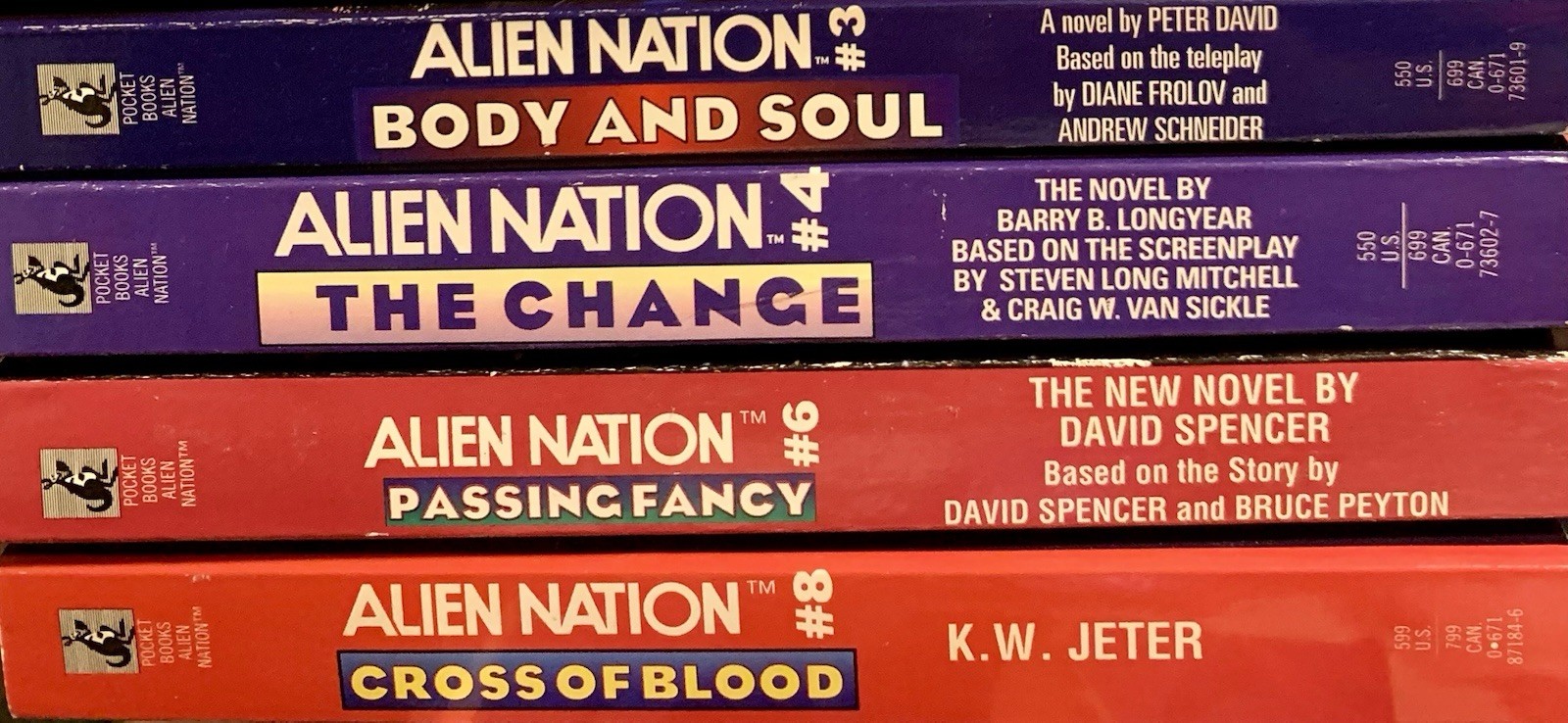 ALIEN NATION (4 pb) #3, 4, 6 & 8 d. SPENCER b. LONGYEAR p. DAVID k.w. JETER
