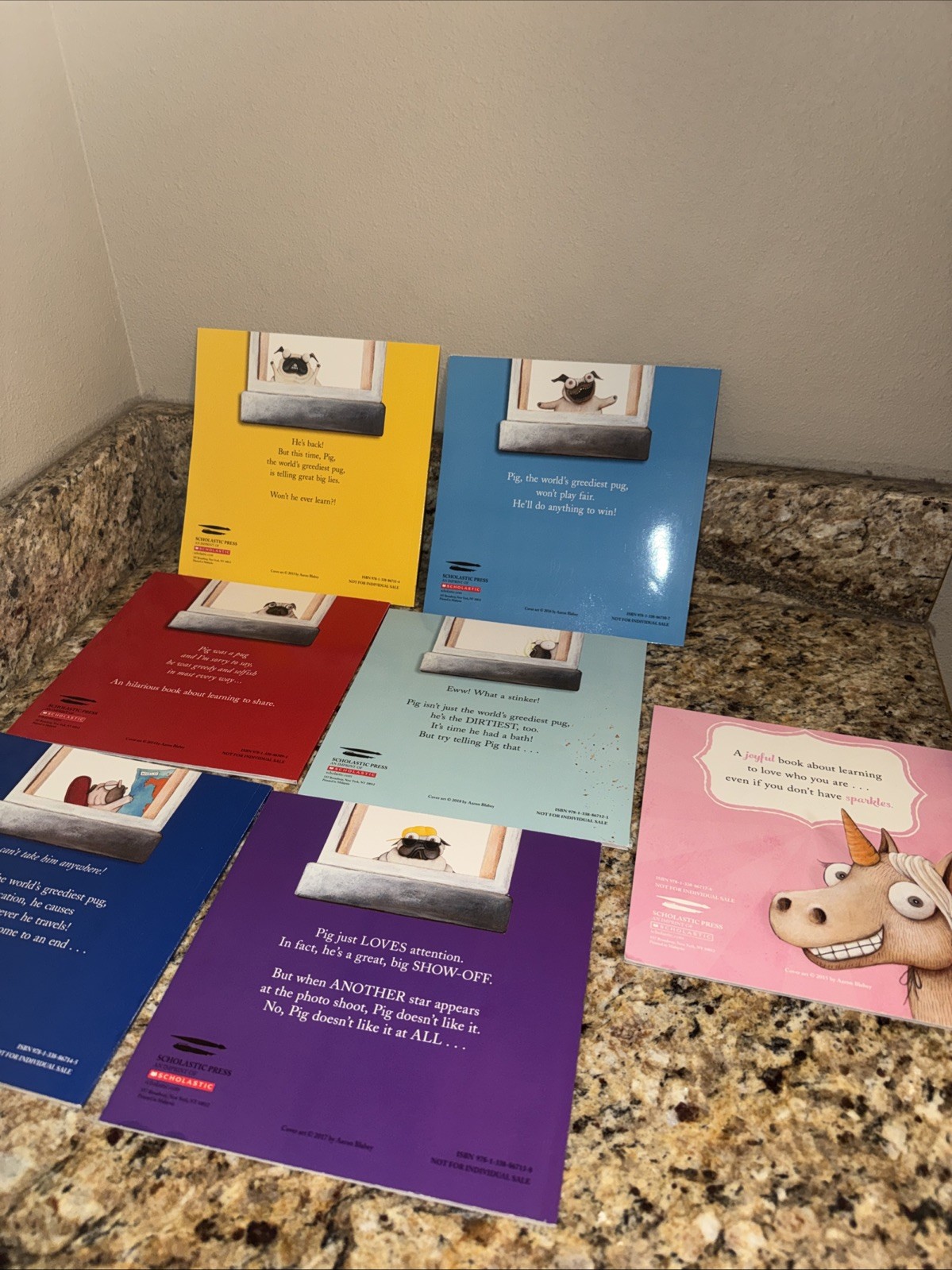 Lot Of 7 Aaron Blabey PB Picture Books Pig the Pug Thelma the Unicorn