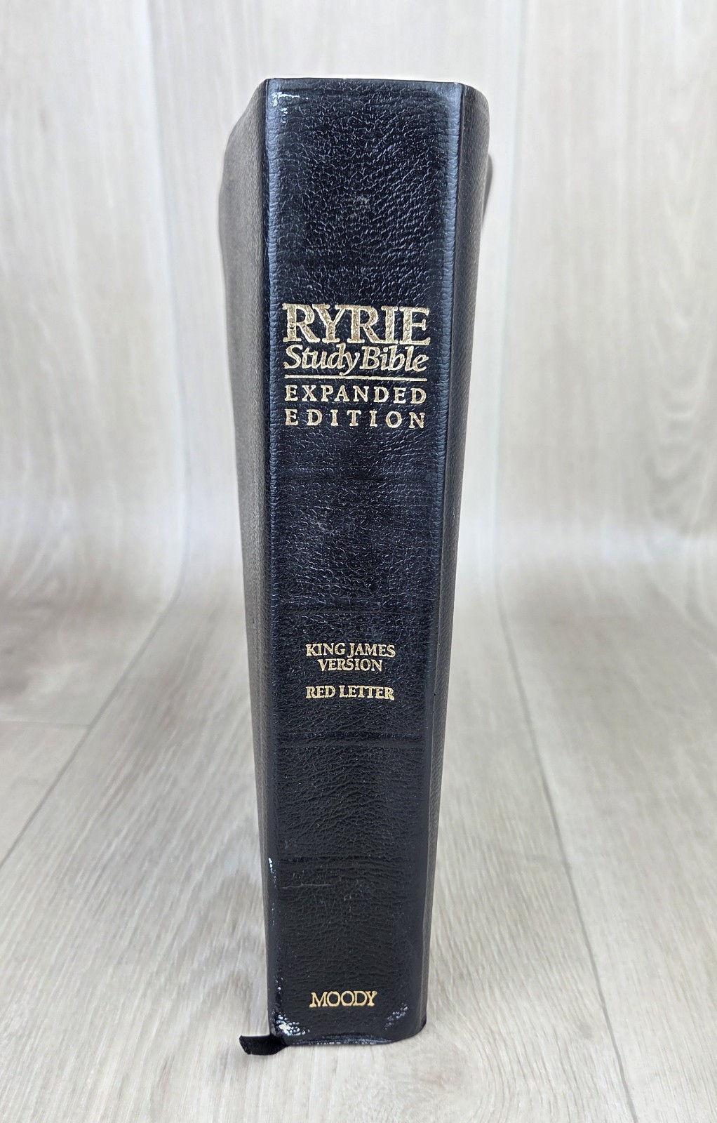 1994 Ryrie KJV Expanded Edition Study Bible Red Letter Moody Black Softcover