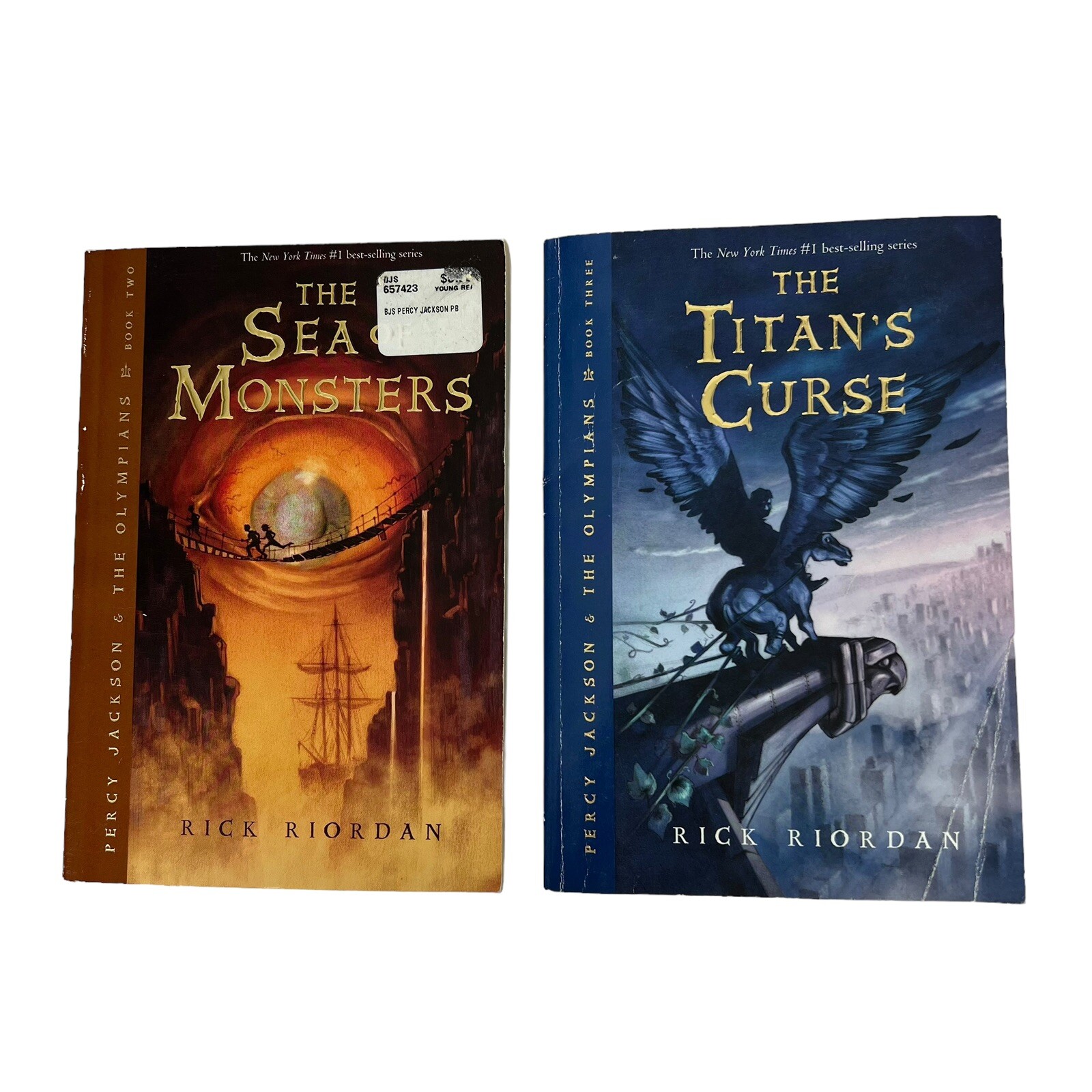 Rick Riordan Books/Novels Lot/2 Paperback Fantasy/Adventure/Action Young Adult