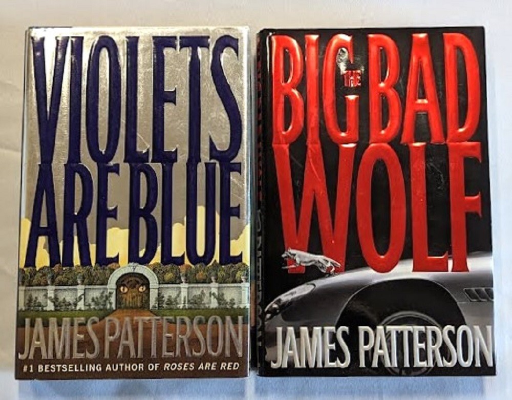 James Patterson Big Bad Wolf and Violets Are Blue, Hardcover, Alex Cross, Good