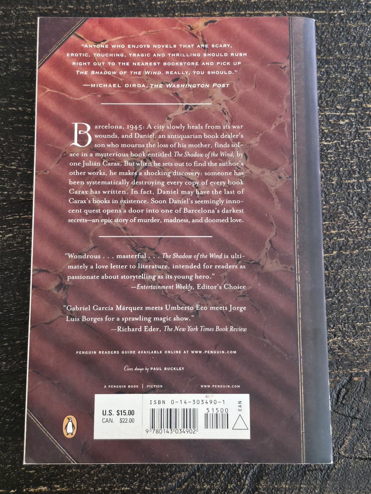 The Shadow of the Wind – Carlos Ruiz Zafón
