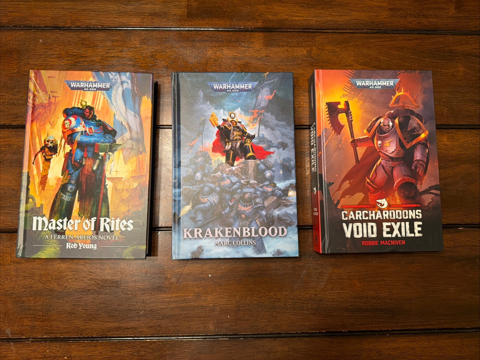 Warhammer 40K Space Marines 3 Book HC Lot Krakenblood Void Exile Master of Rites