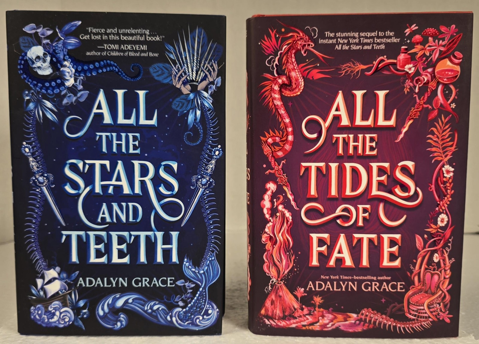 Adalyn Grace All The Stars and Teeth & Tides of Fate YA Fantasy HCDJ Ex-Library