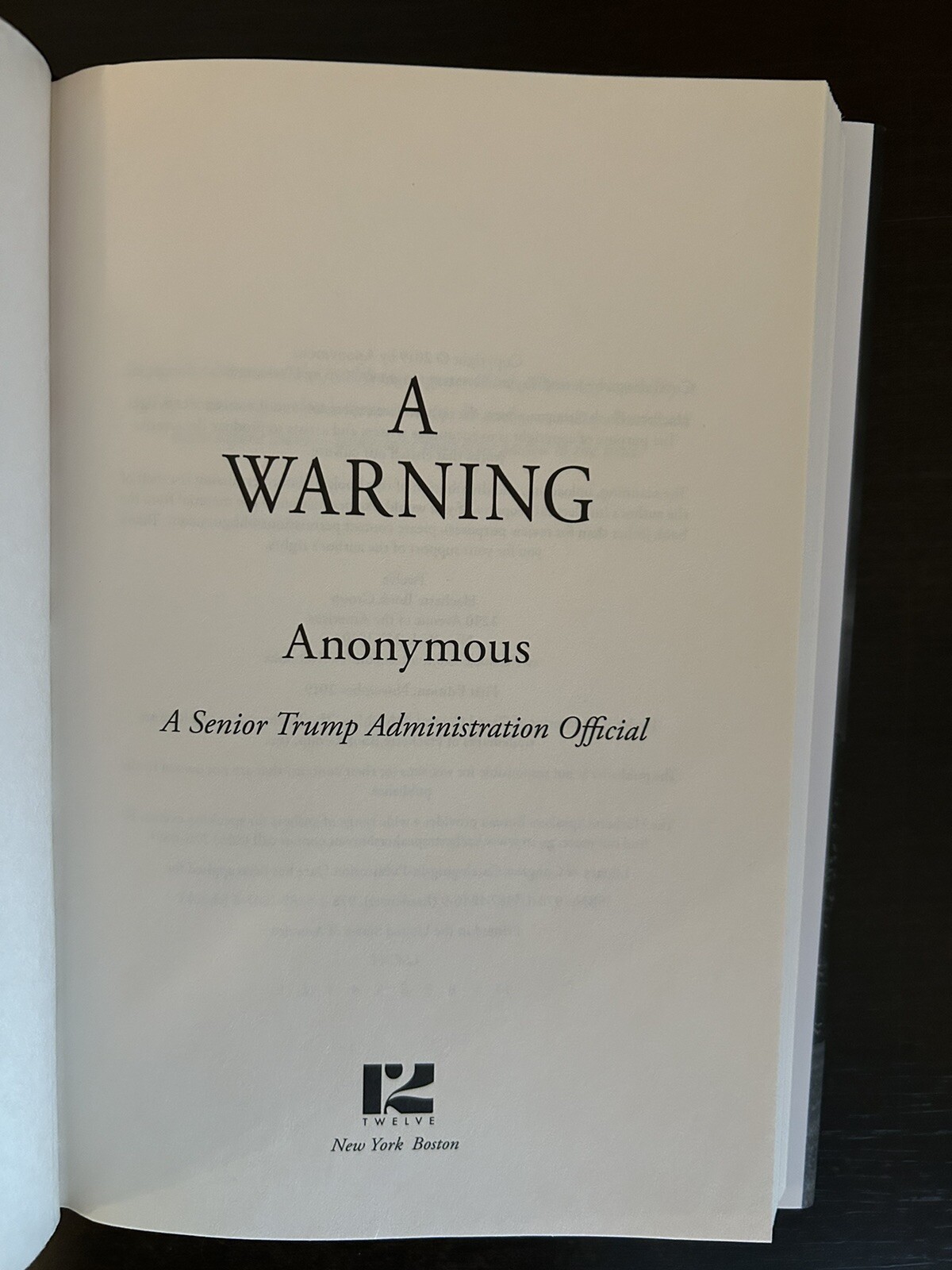 A Warning – Anonymous