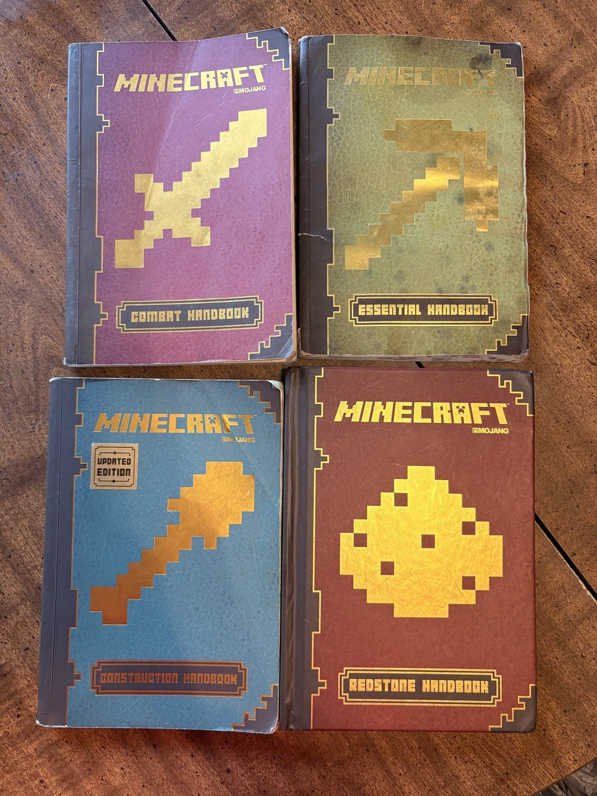 Minecraft The Complete Handbook Collection lot of 4 Book Set Mojang Well Loved