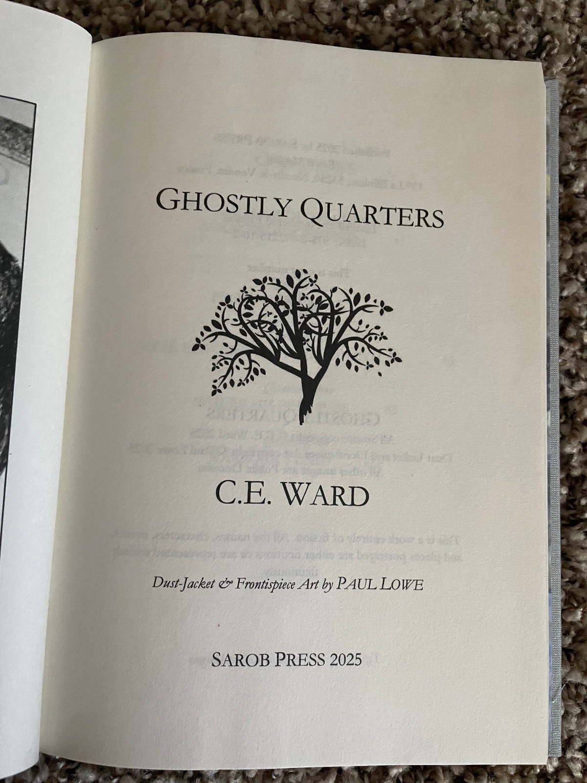 GHOSTLY QUARTERS C. E. Ward 1st ed Sarob Press 325 copy NUMBERED HC fine OOP