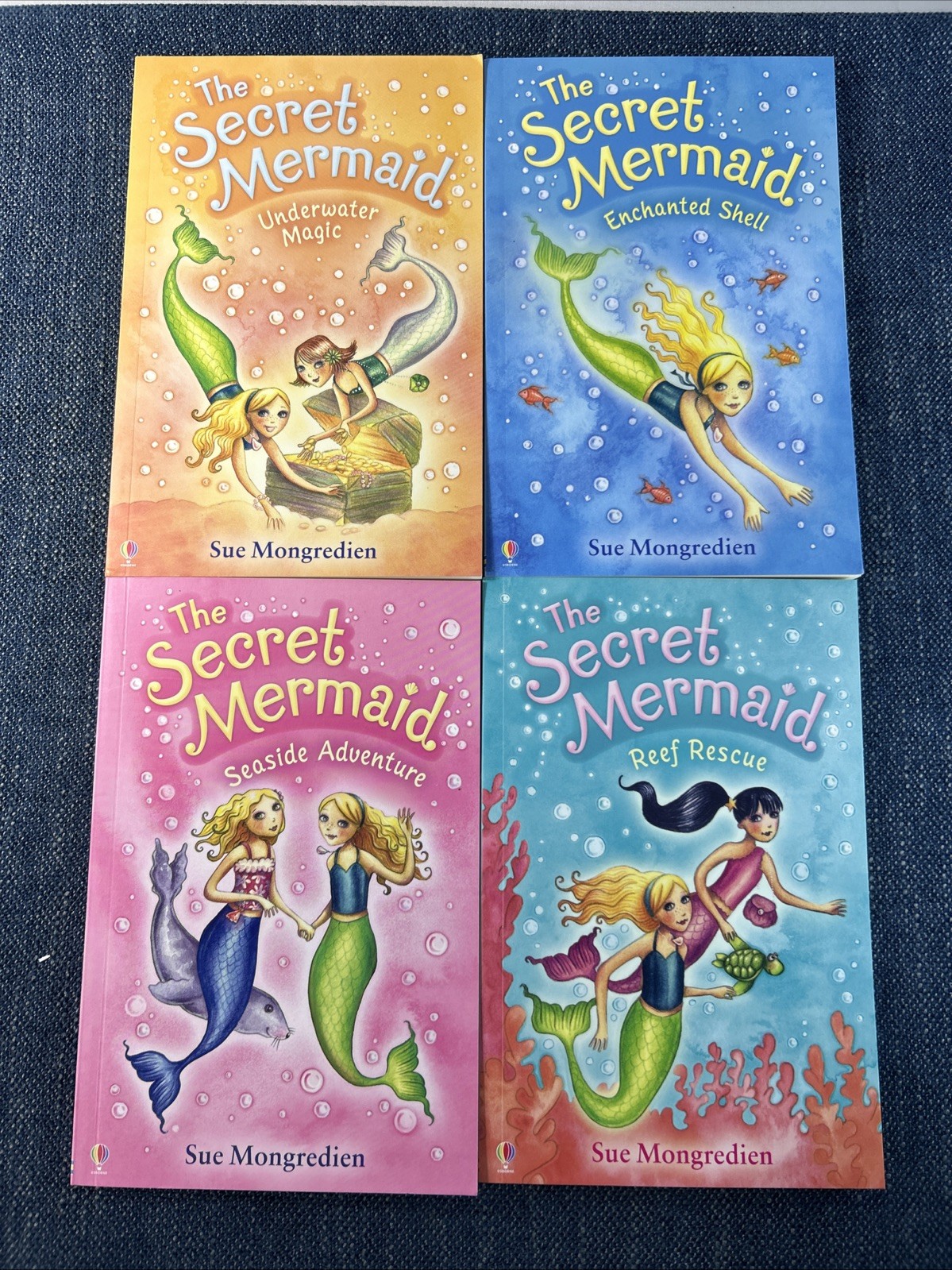 The Secret Mermaid Series 4 Paperback Chapter Books By Sue Mongredien