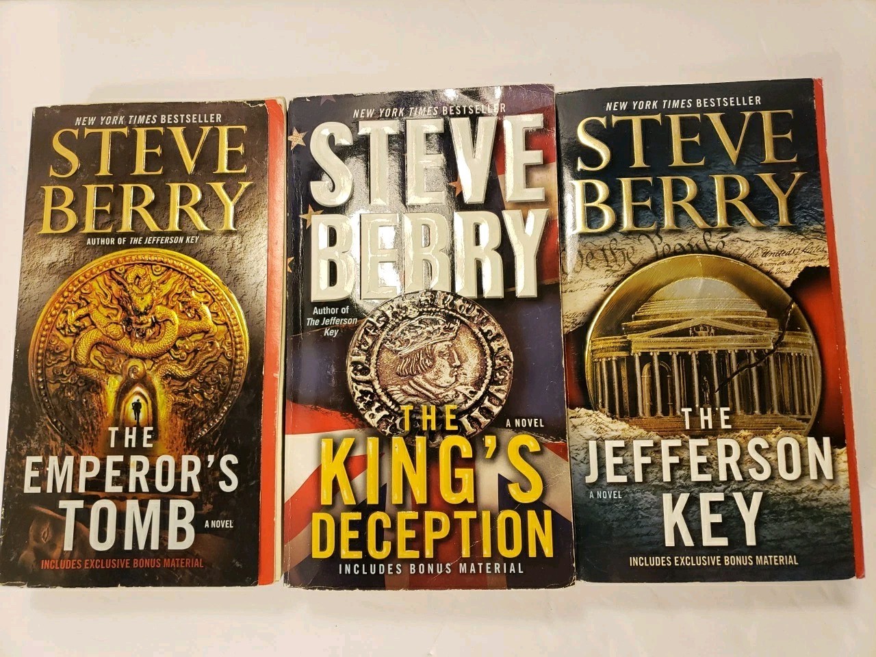Steve Berry Lot of 3 The Jefferson Key The King’s Deception The Emperor’s Tomb