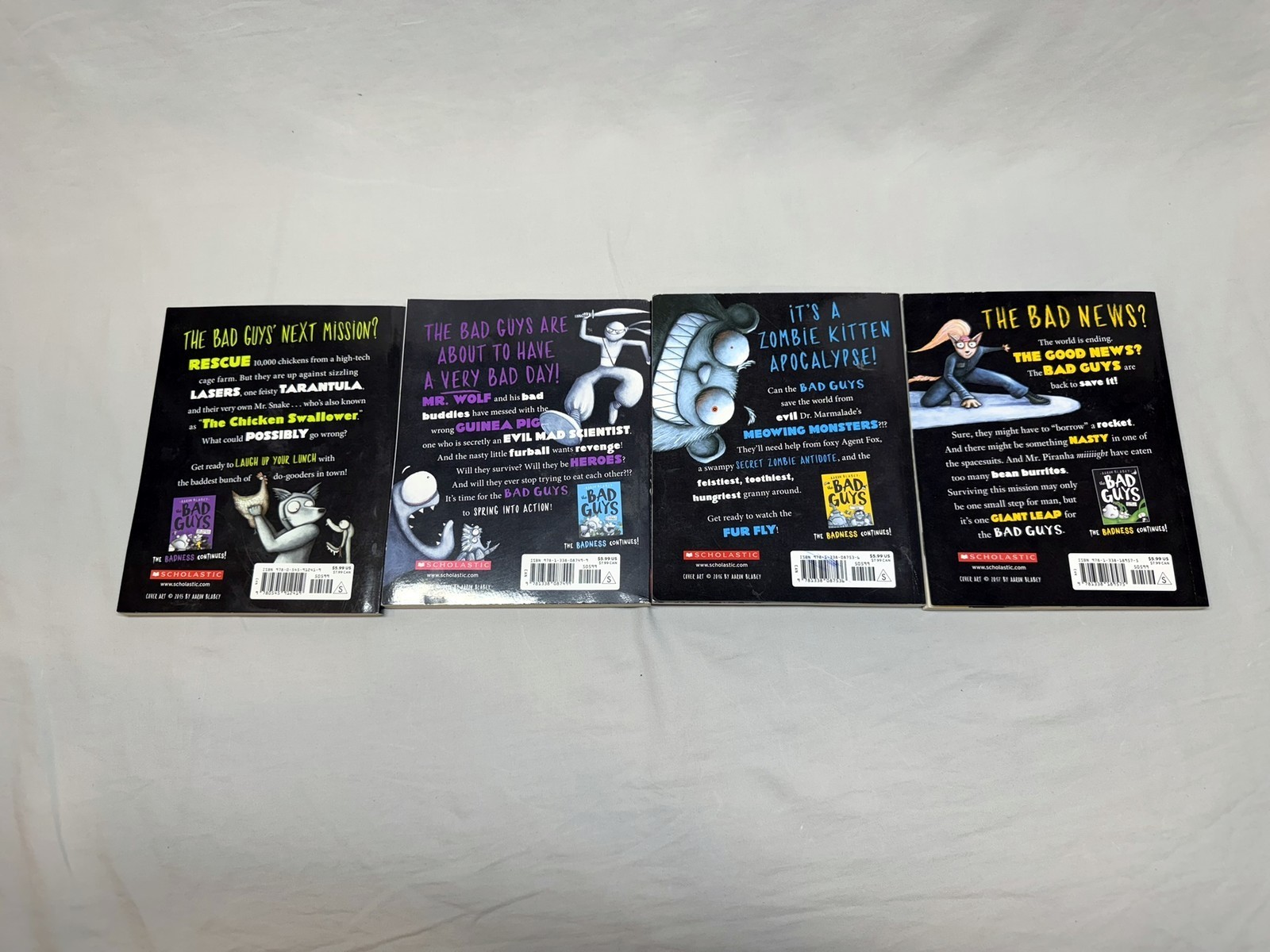 Aaron Blabey Bad Guys 4-Book Bundle Paperback GUC – Scholastic Graphic Novels