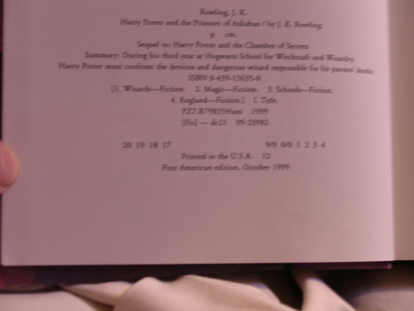 Harry Potter Ser.: Harry Potter and the Prisoner of Azkaban First Edition