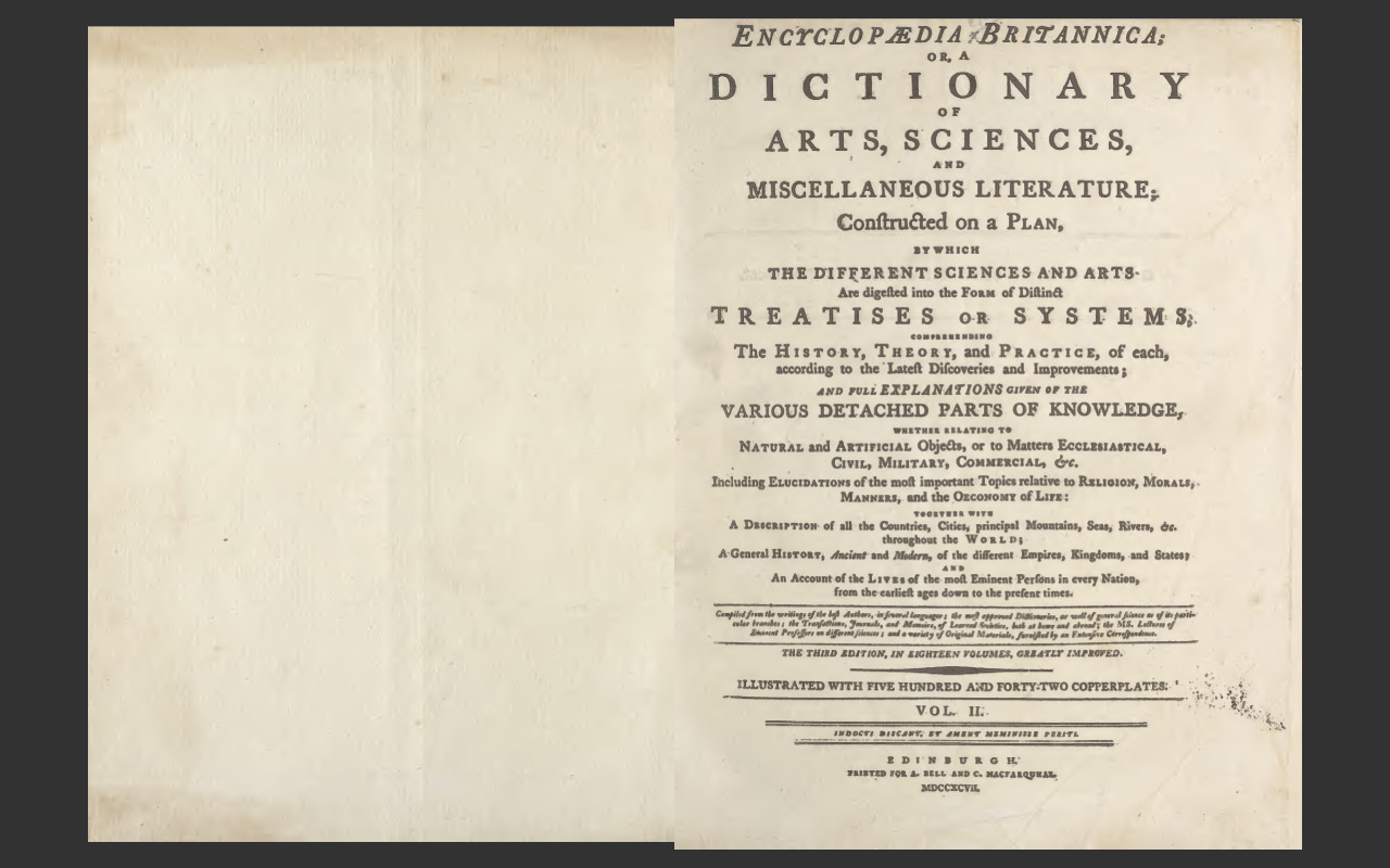 ENCYCLOPEDIA BRITANNICA, 1797 3rd Edition, all 18 Volumes, PDF E-book on DVD