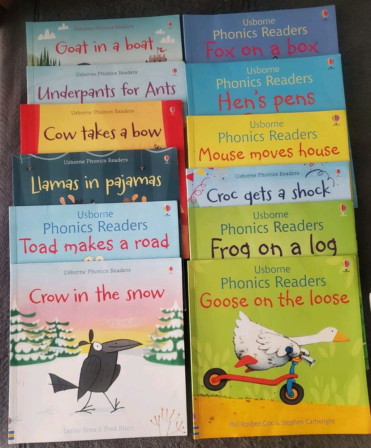 Lot 12 “Usborne Phonics Readers” Set Learning to Read Beginner Little Children
