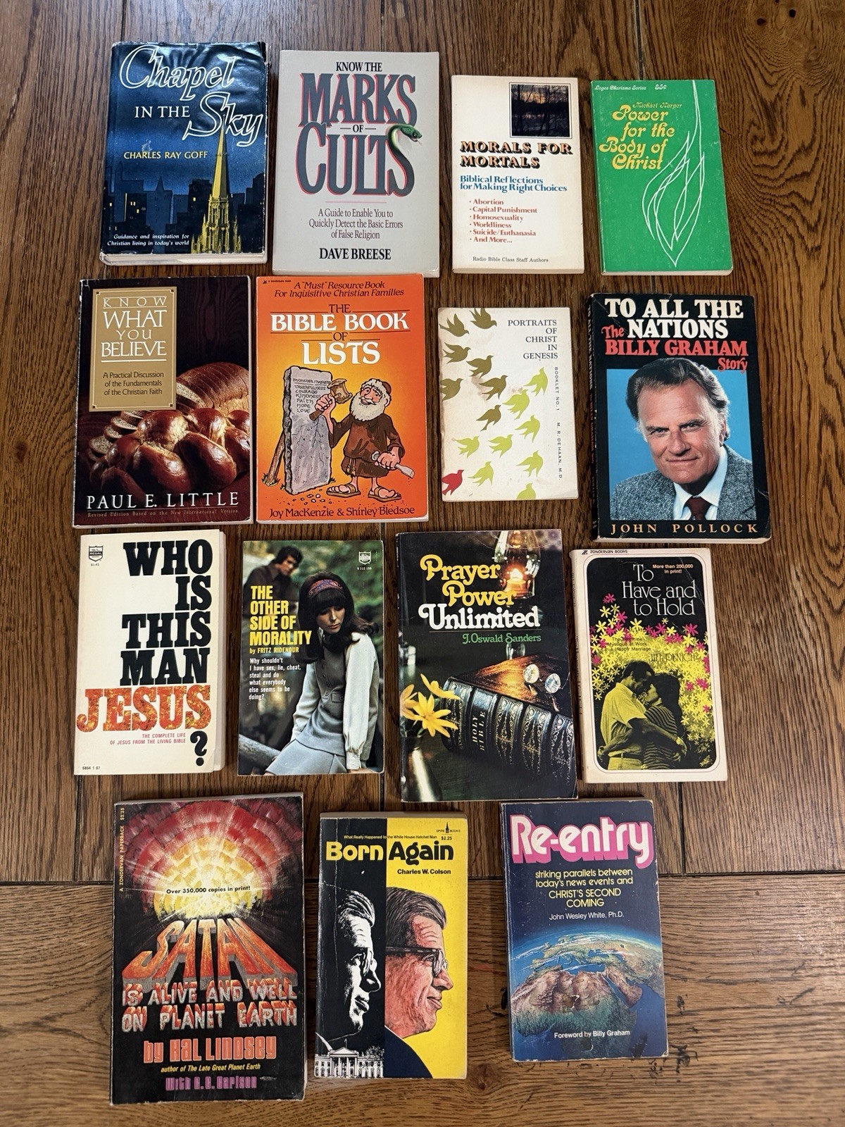 VTG Lot 15 Christian Faith Books 60s 70s 80s Autobiography Cult Graham Adult