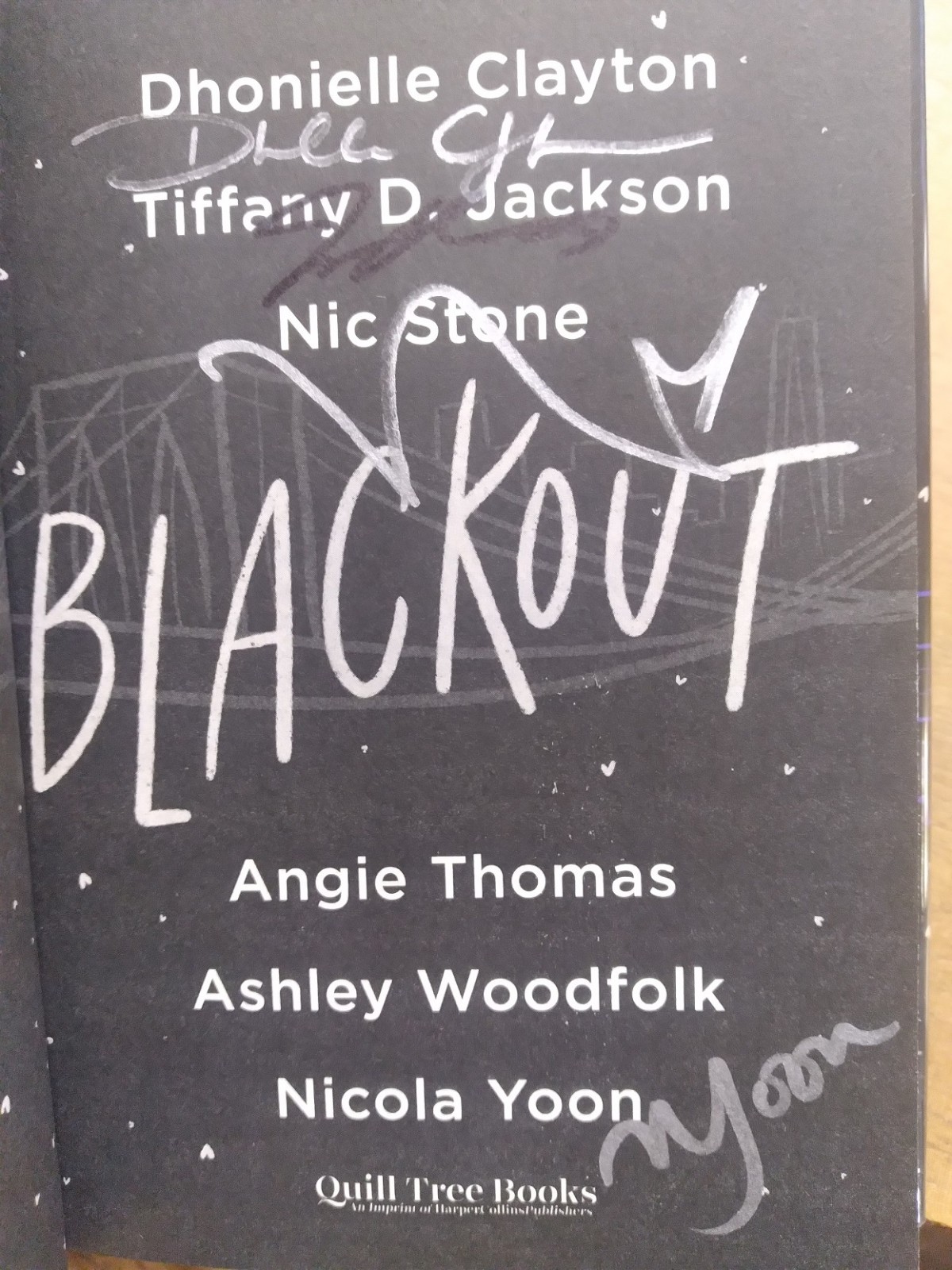 Blackout SIGNED by Dhonielle Clayton, Tiffany Jackson, Nic Stone, Nicola Yoon,