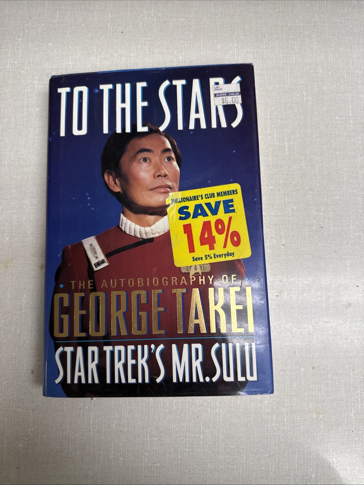 To The Stars, 1st Edition 1994, George Takei, Mr. Sulu Star Trek HB Book