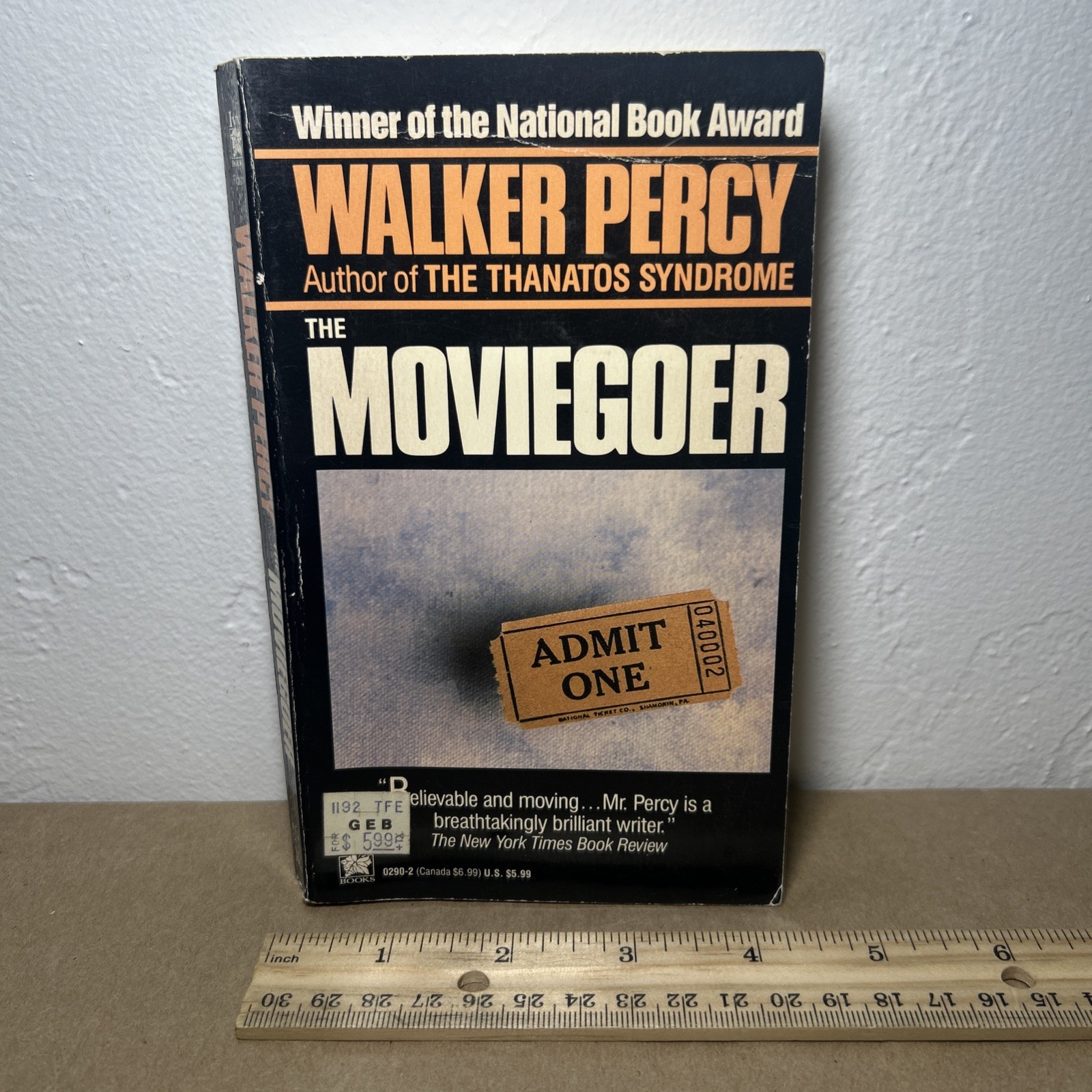 Vintage 1990 Paperback, “The Moviegoer,” Walker Percy Ivy Books