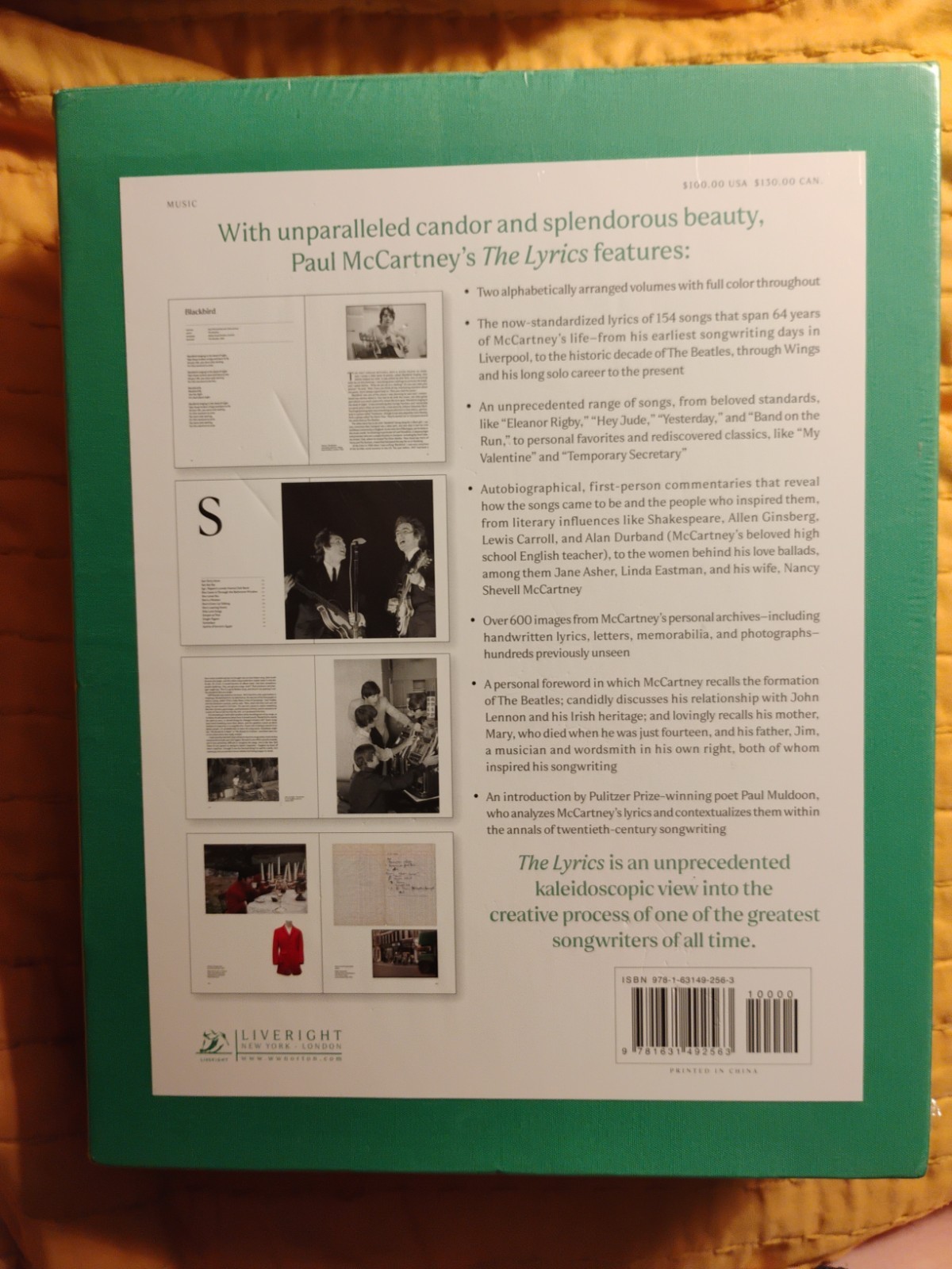 Lyrics : 1956 to the Present by Paul McCartney (2021, Hardcover) Never Opened!!