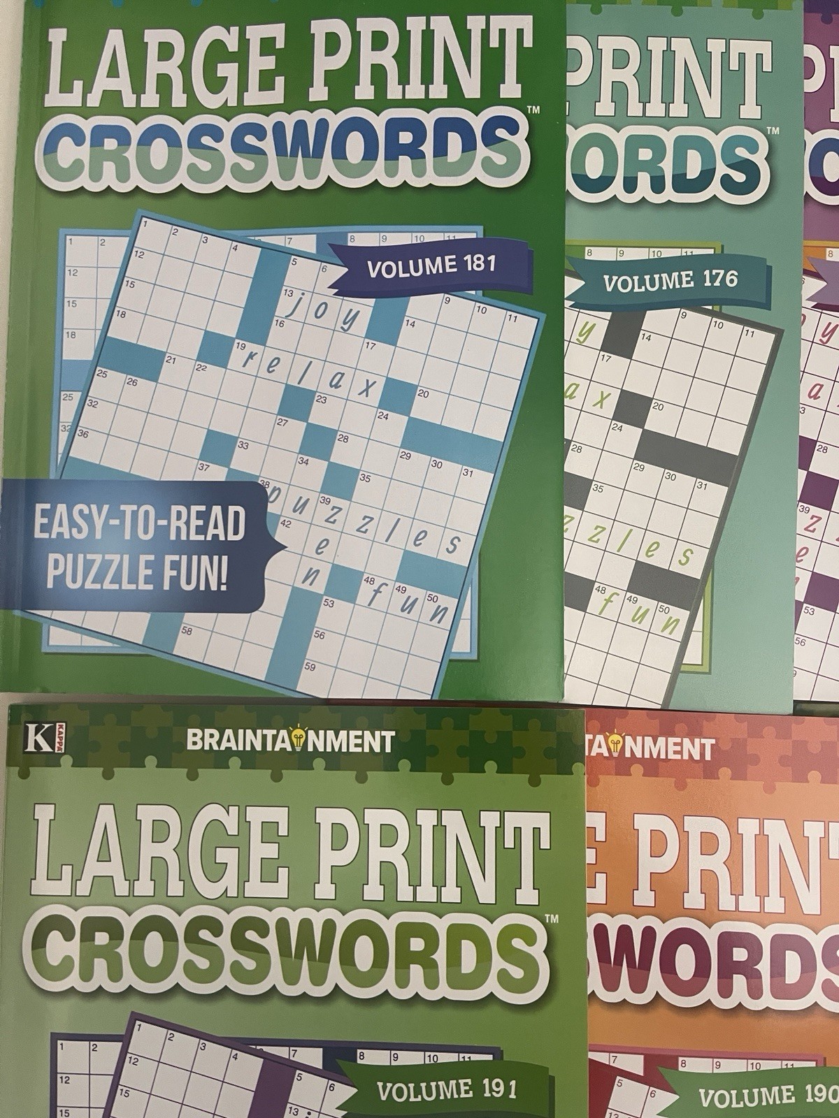 Mega Lot 8 Kappa Large Print Crossword Books Braintainment NEW Free Ship