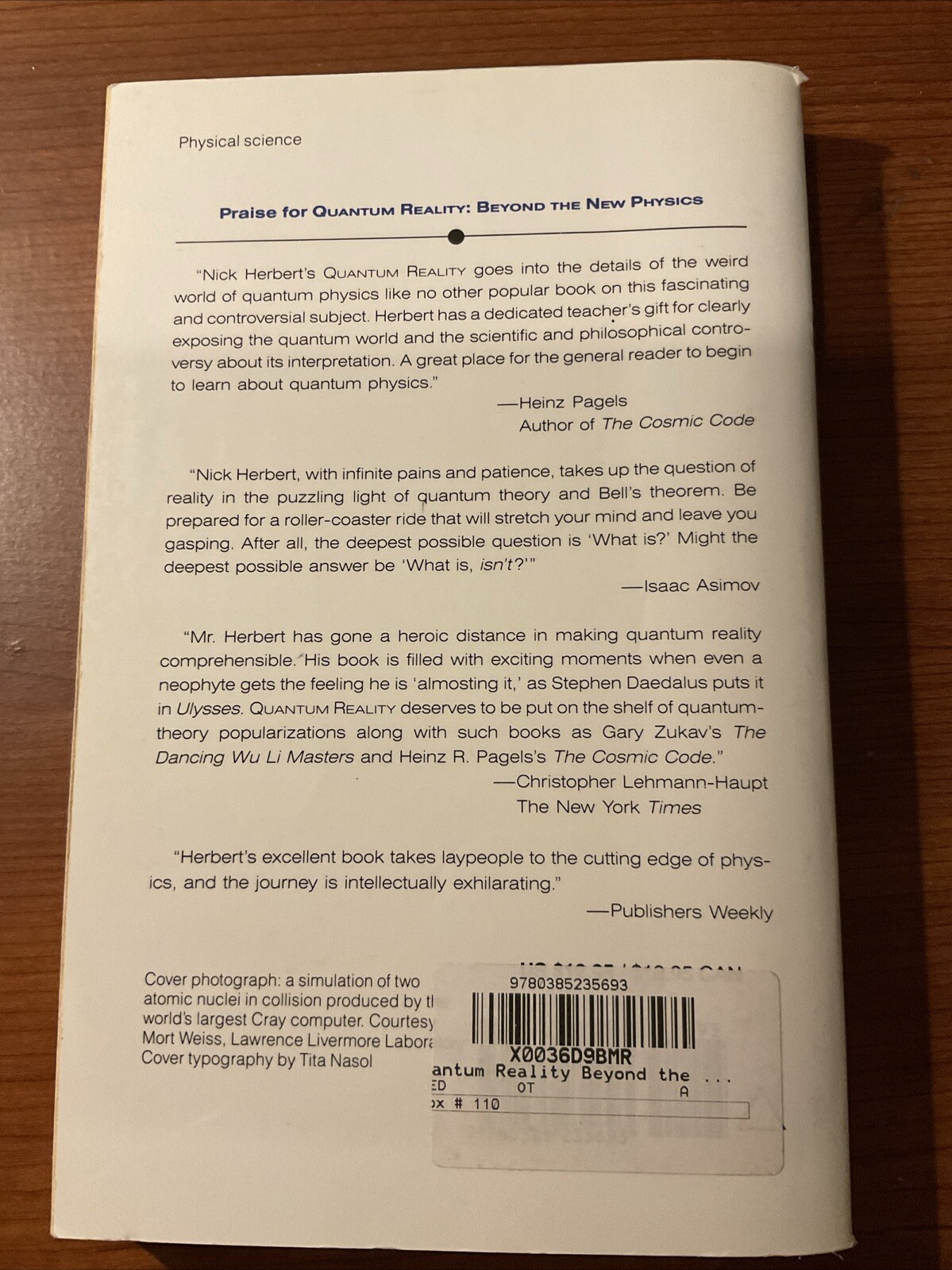 Quantum Reality: Beyond the New Physics by Herbert, Nick , paperback