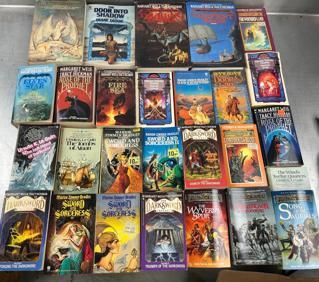 Lot of Fantasy Paperback Forgotten Realms, Weis, Hickman, Bradley Etc.