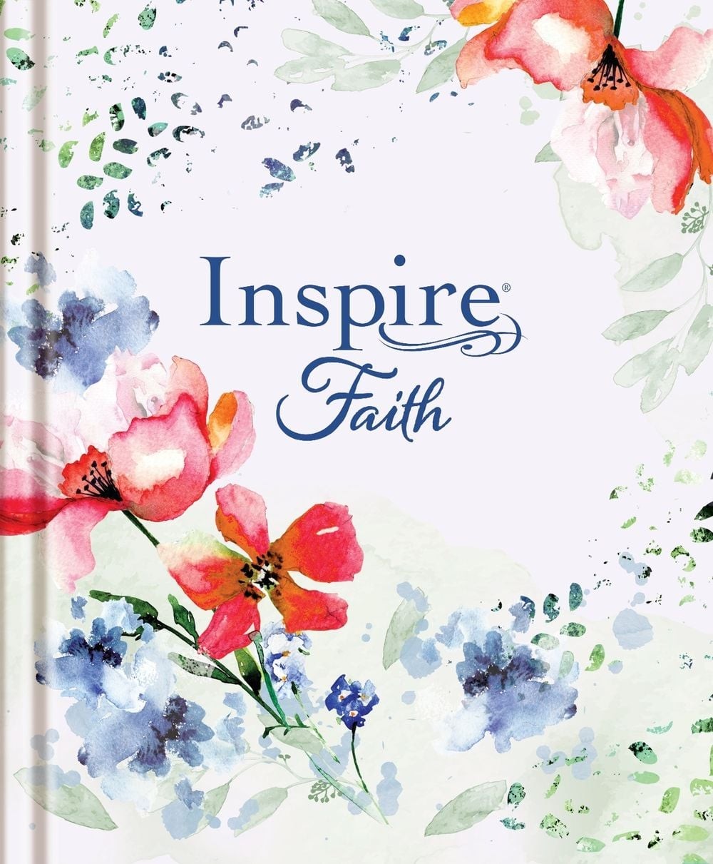 Inspire Faith Bible Large Print, NLT (Hardcover, Wildflower Meadow, Filament Ena