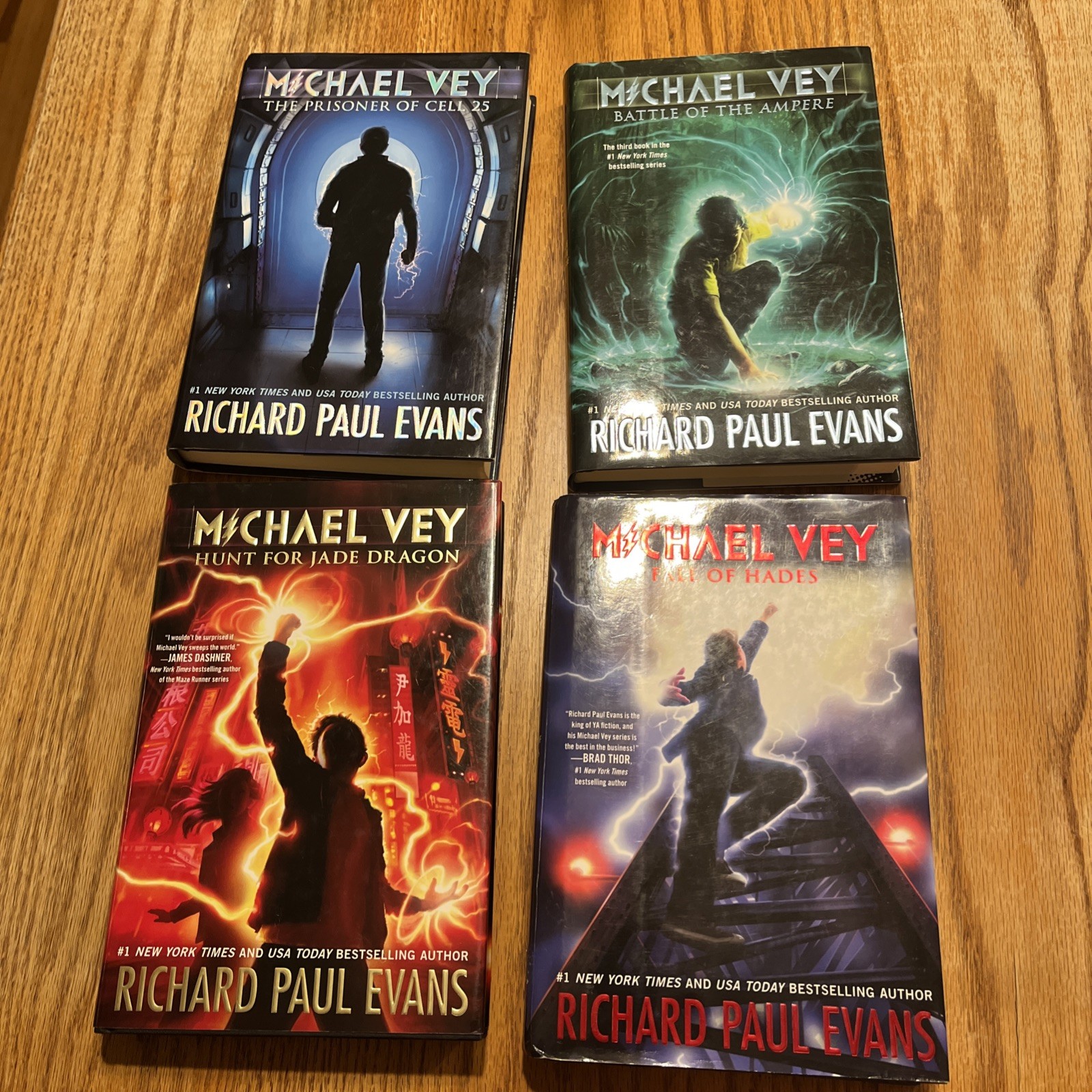 Lot of 4 Michael Vey series Hardcover First Edition Dust Jacket 1, 3, 4, 6