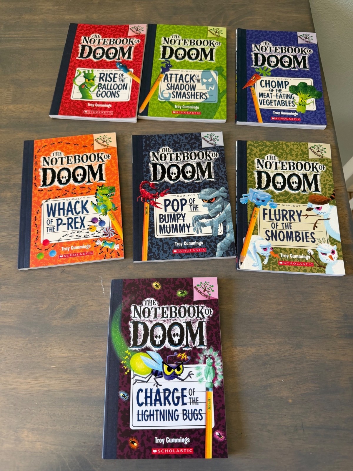 The Notebook of Doom Paperback Books Lot of 7 By Troy Cummings