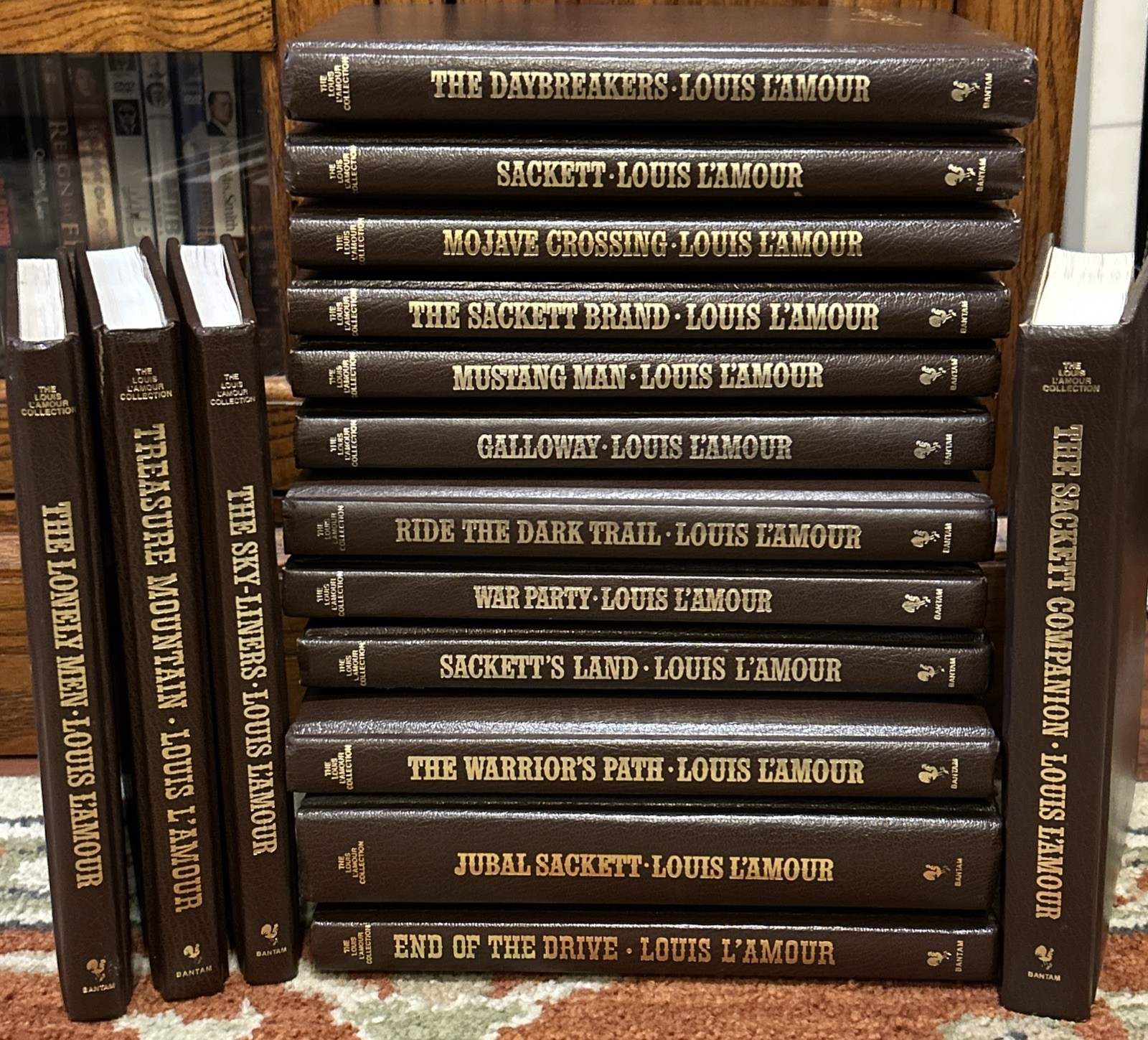 Louis L’Amour Leatherette SACKETT Collection Nearly Complete 15 Vol & Companion