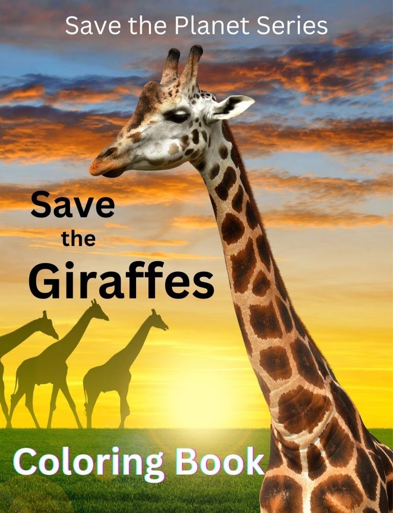Save the Giraffes Coloring Book for Adults Teen 108 Pages 8.5 x 11 for All Ages