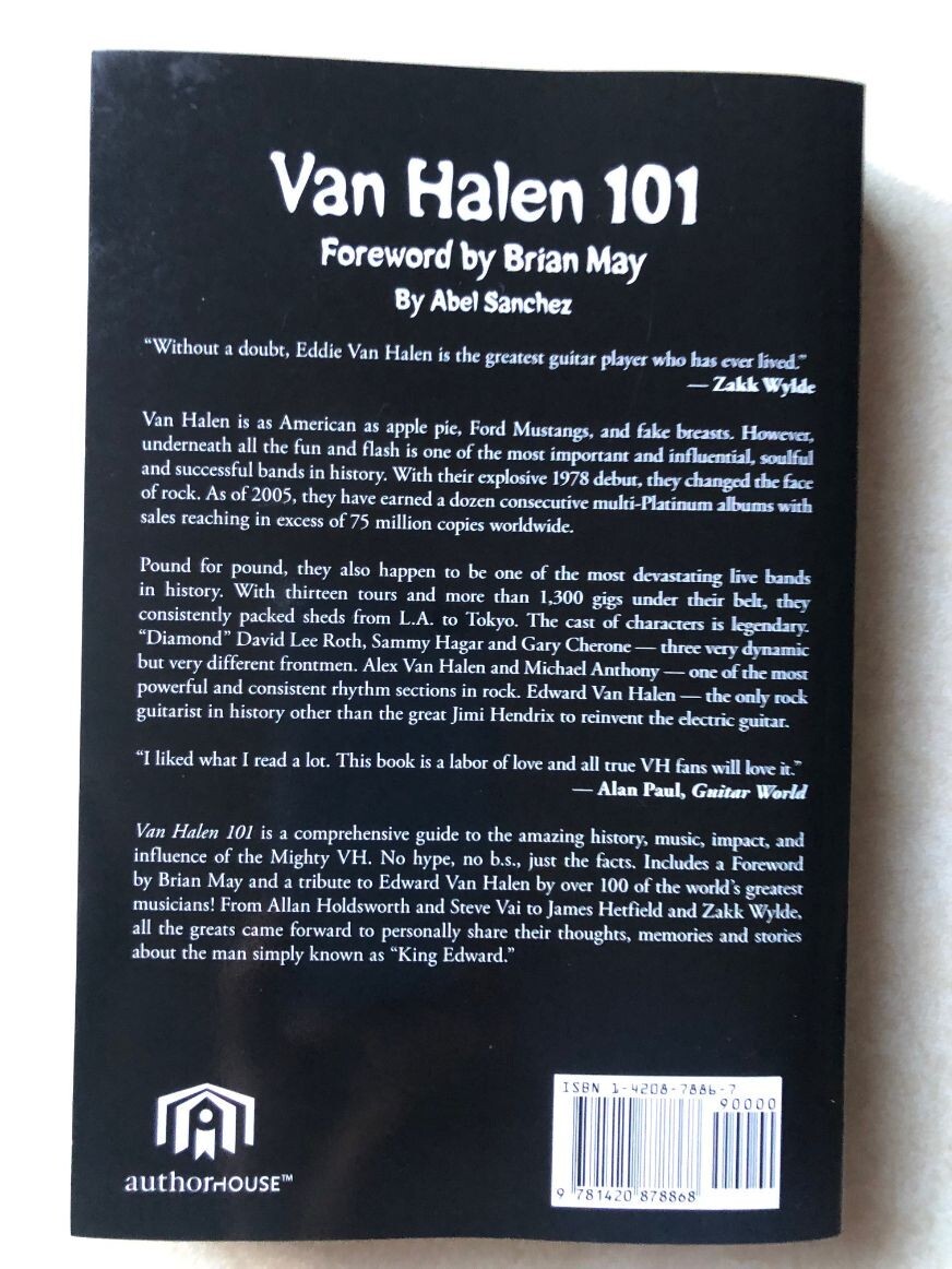 Van Halen 101 Book Abel Sanchez Brian May Foreword New Out Of Print Paperback