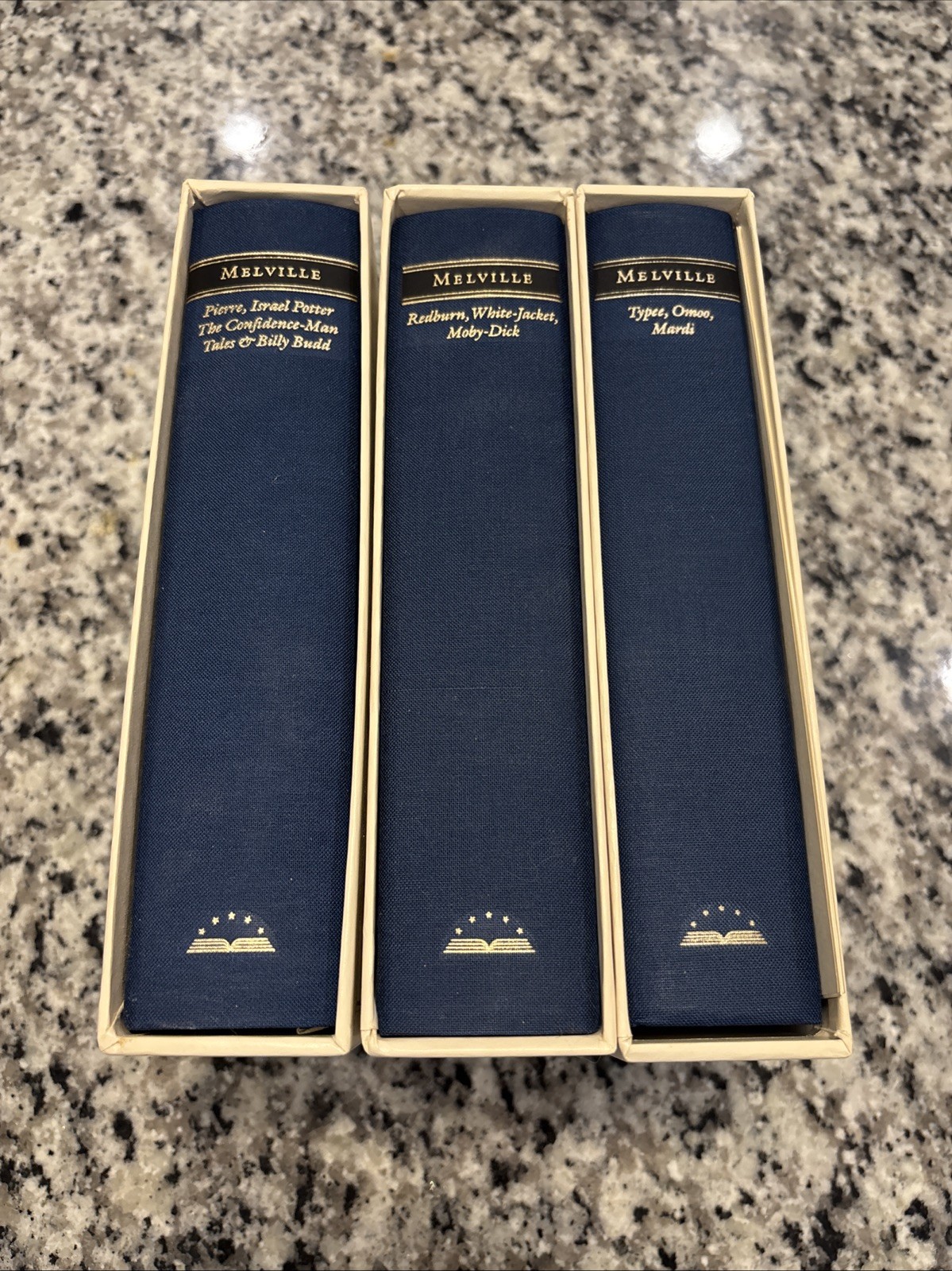 Library of America Herman Melville 3 Vol Set Moby-Dick Billy Budd HC Slipcases