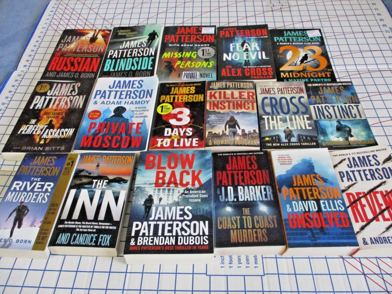 VGC Lot 17 JAMES PATTERSON PB Books:Alex Cross/Doc Savage/M. Bennett/Murder Club