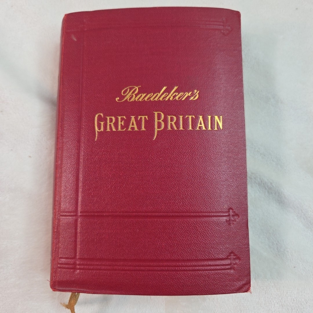 Great Britain Handbook for Travellers by Baedeker, Karl 1910 7th Ed w/ Maps Red