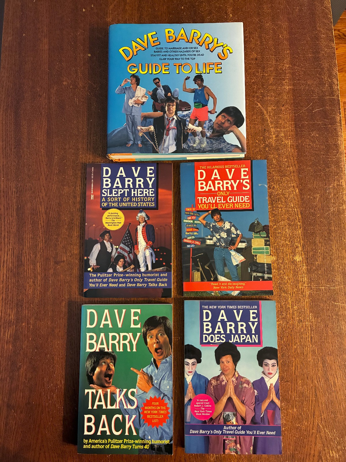 Mixed Lot of Dave Barry Books – 5 Different Titles (1 HC 4 Soft Cover) Humor VG+