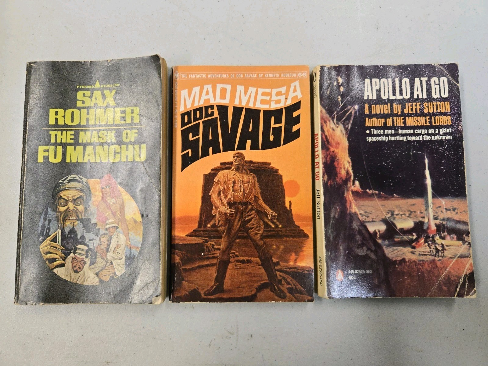 Lot of 3 Adventure and Sci-Fi books from 1960s, and 1970s.