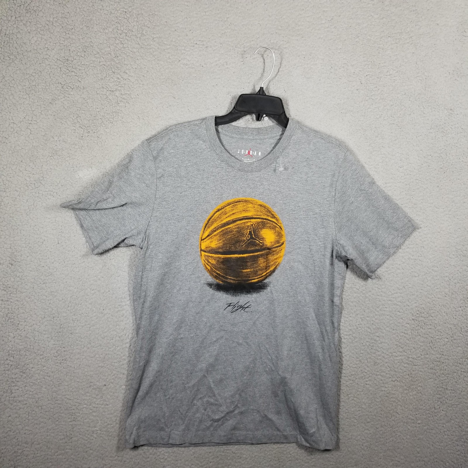 Nike Jordan Shirt Mens Medium Gray Flight Basketball Graphic Tee FZ1993-091