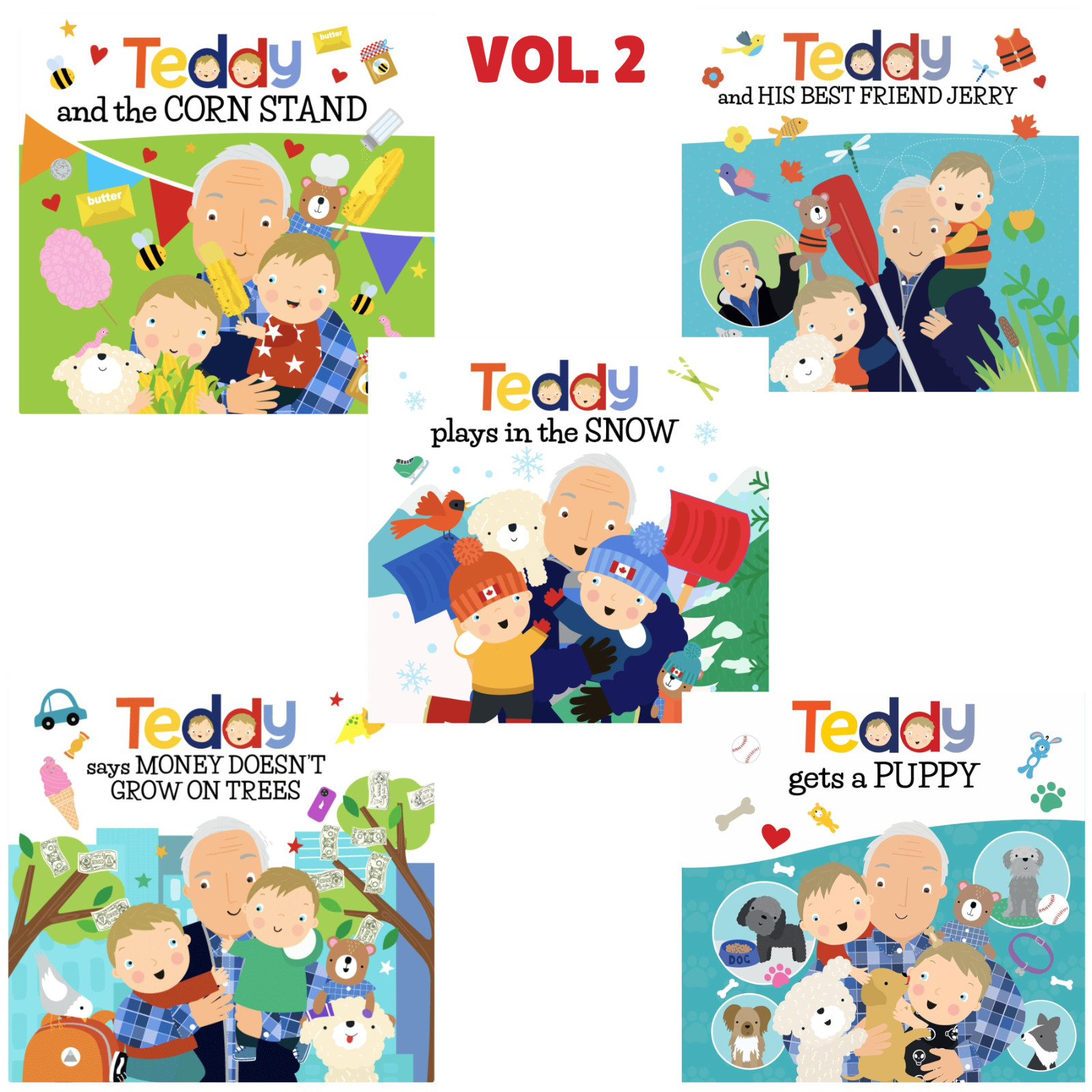 New Teddy Vol. 2 5-Book Illustrated Box Set Picture Books Ryan Cohen