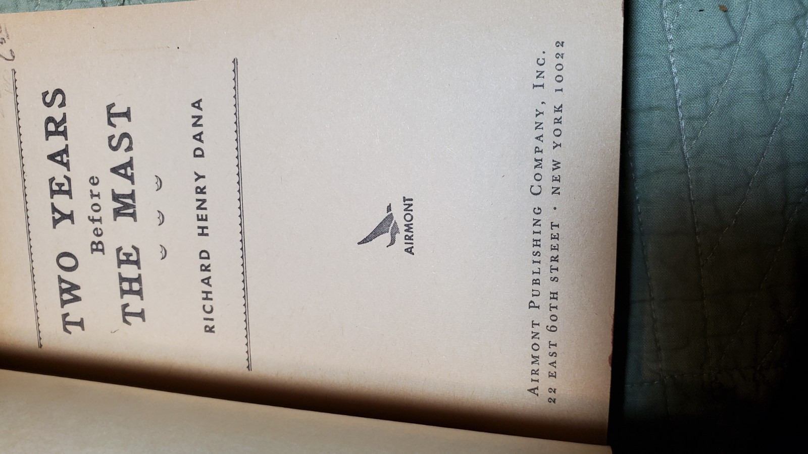Two Years Before The Mast By Richard Henry Dana Airmont Books 1965 Paperback