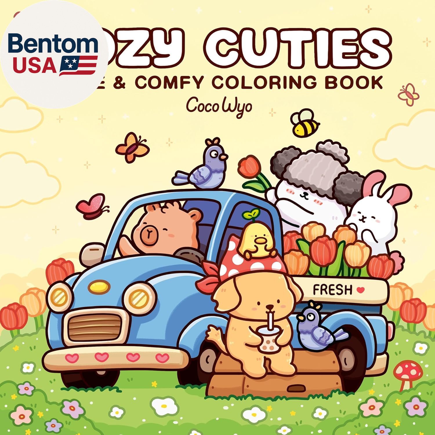 Cozy Cuties: Coloring Book for Adults and Kids (Cozy Spaces Coloring)