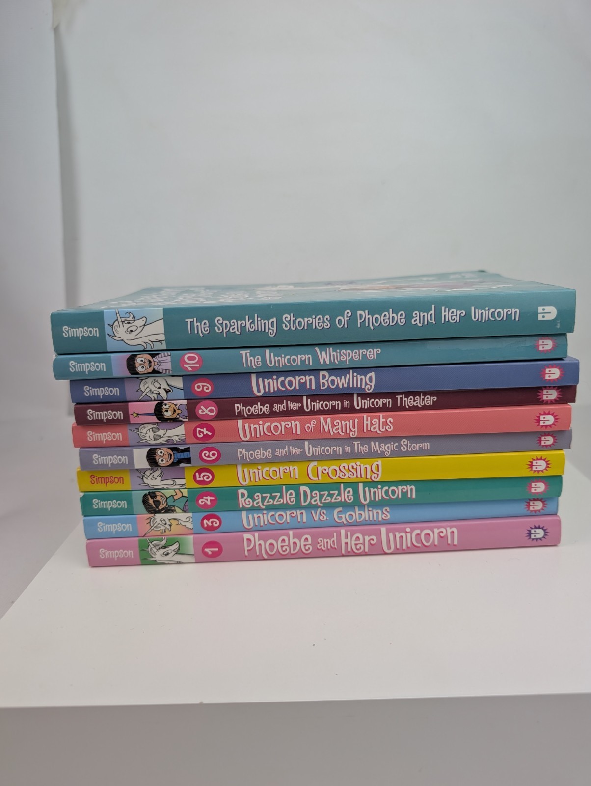 Lot of 10, Phoebe and Her Unicorn Series by Dana Simpson, Paperback 1, 3-10 +