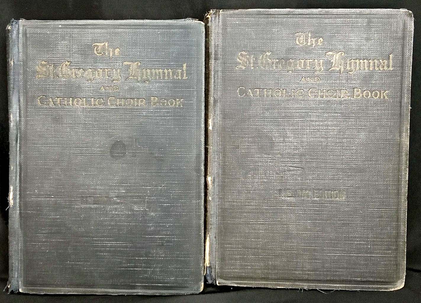Antique St Gregory Hymnal & Catholic Choir Book Set Of 2 Nicola A Montani 1920