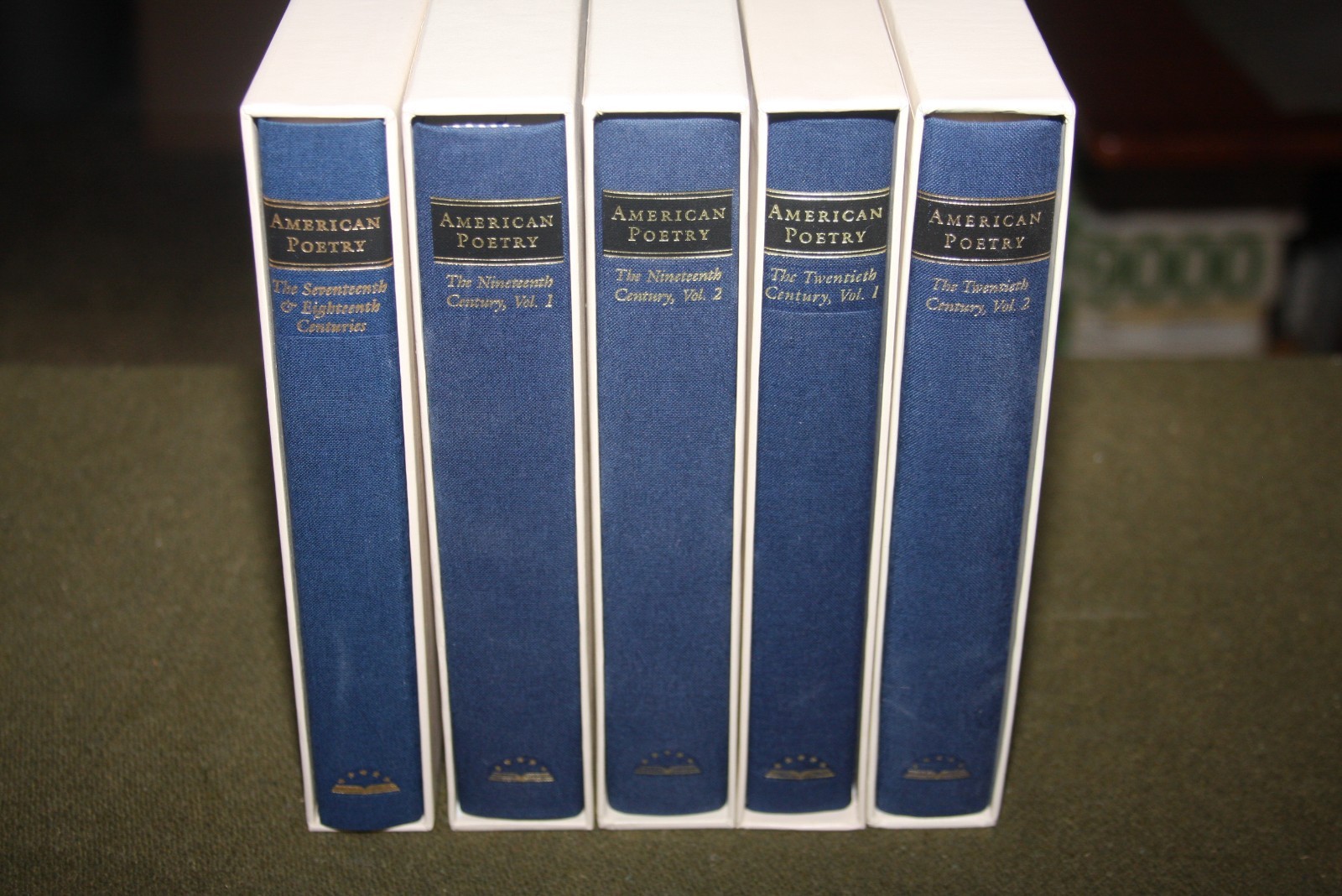 Lot of 5 Library of America HCs – American Poetry 17-18th, 19th, 20th Century