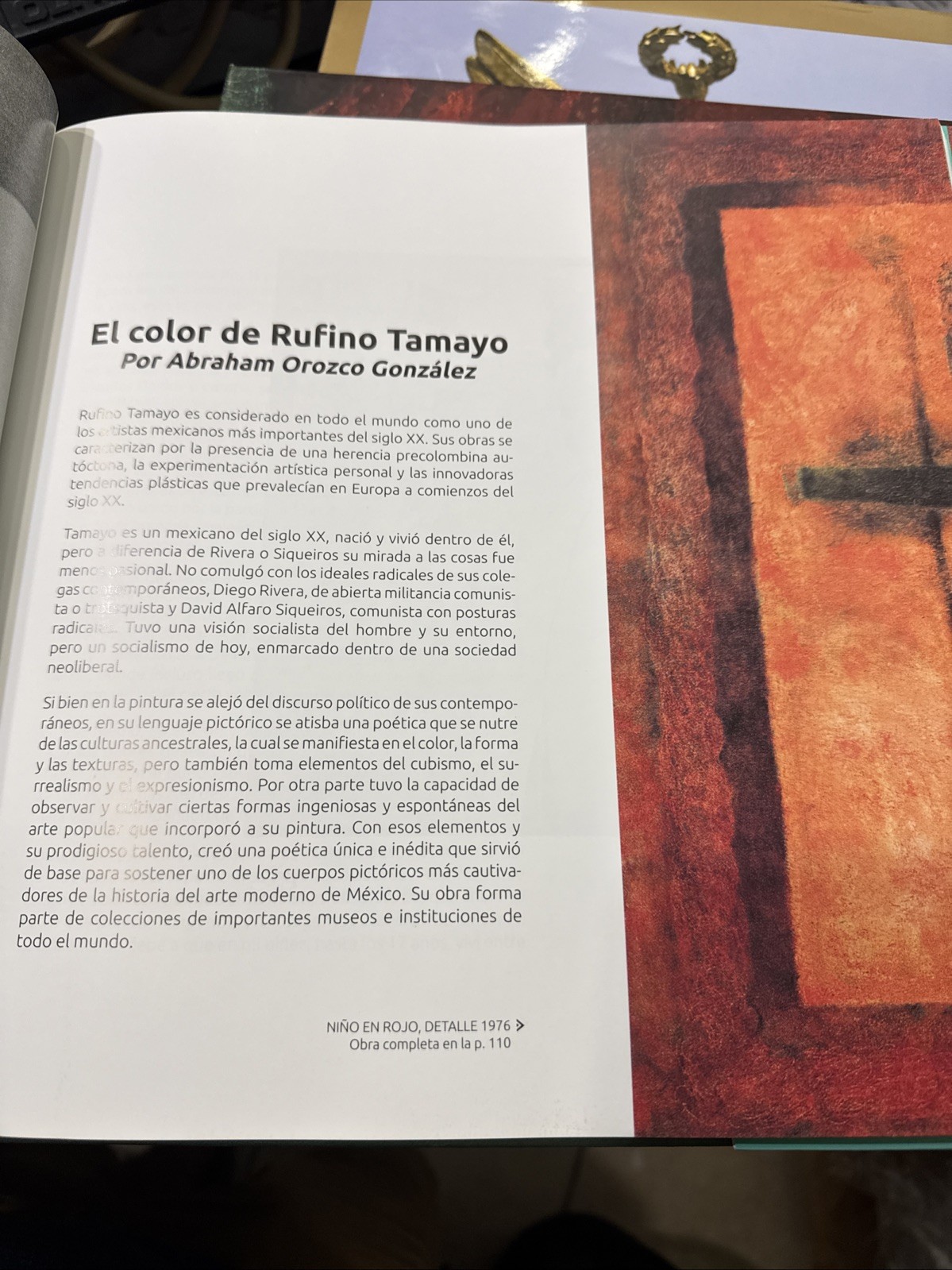 El Color De Rufino Tamayo murals. Text by Abraham Orozco Gonzalez Mexico D.F.