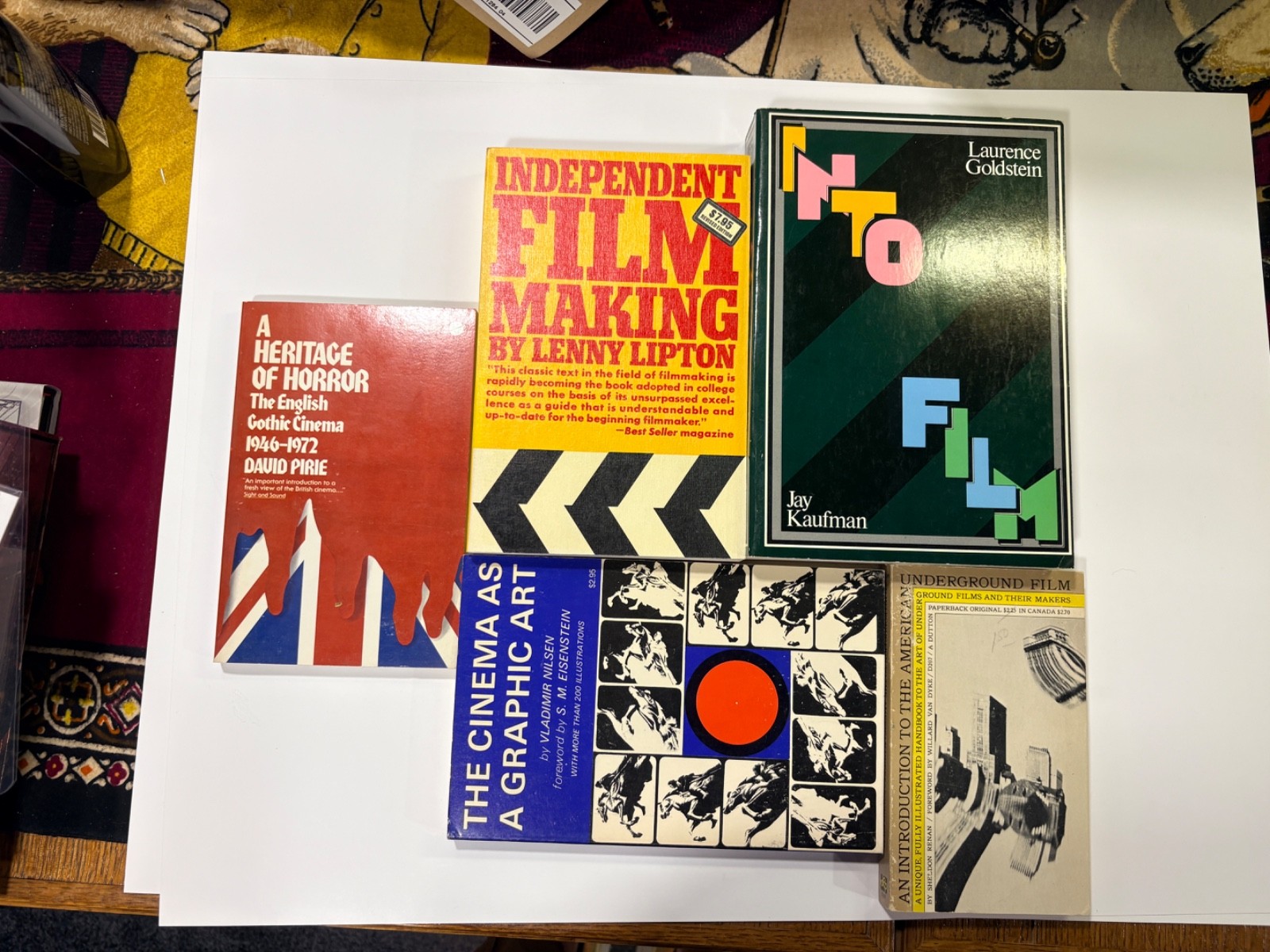 5 book lot of vintage cinema movie film books – very good condition