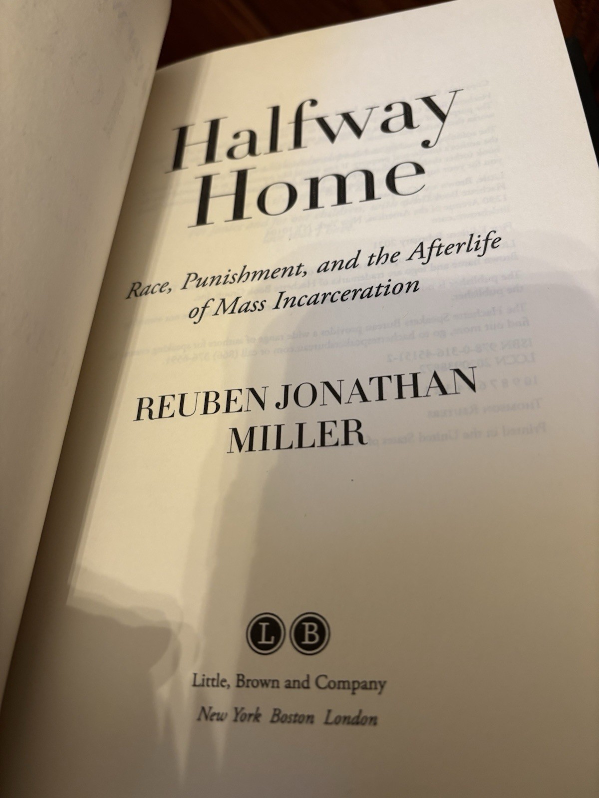 Halfway Home. Reuben Jonathan Miller. 1st HC Ptg. LB 2021. Fine- Unread