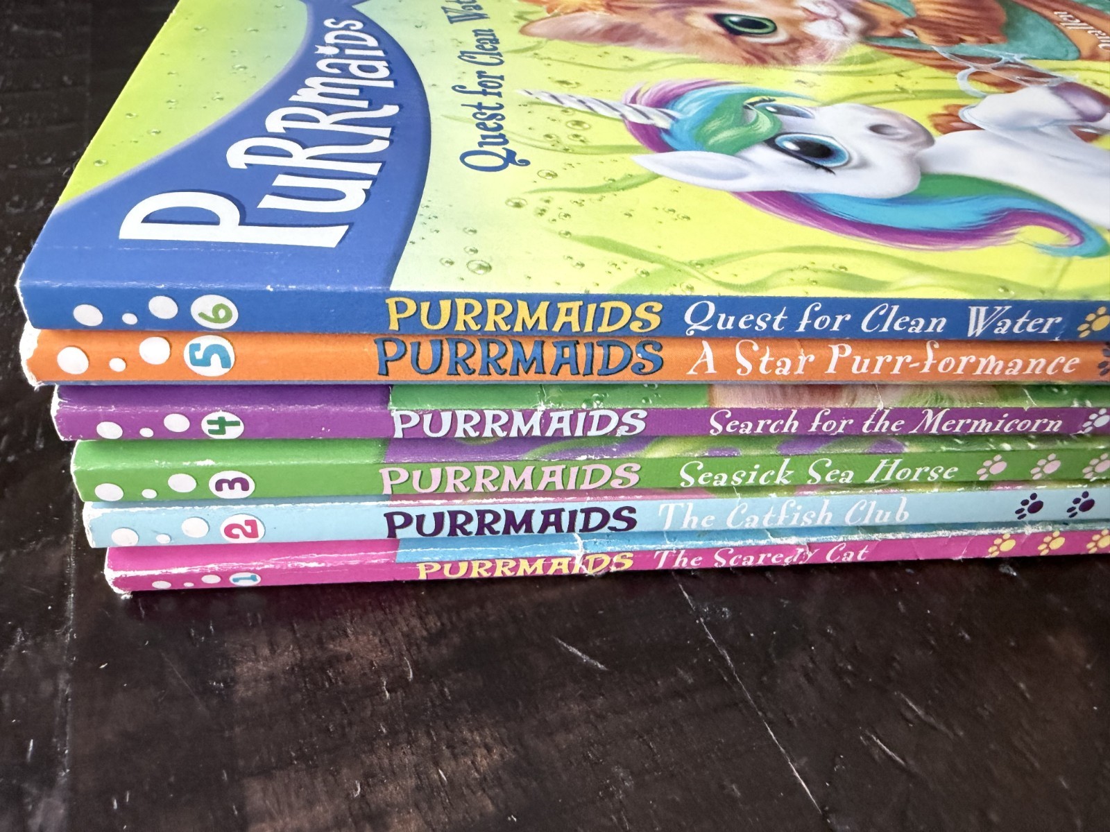 Scholastic Lot of Books 1-6 PurrMaids Chapter Books! Cat Mermaids lot of 6