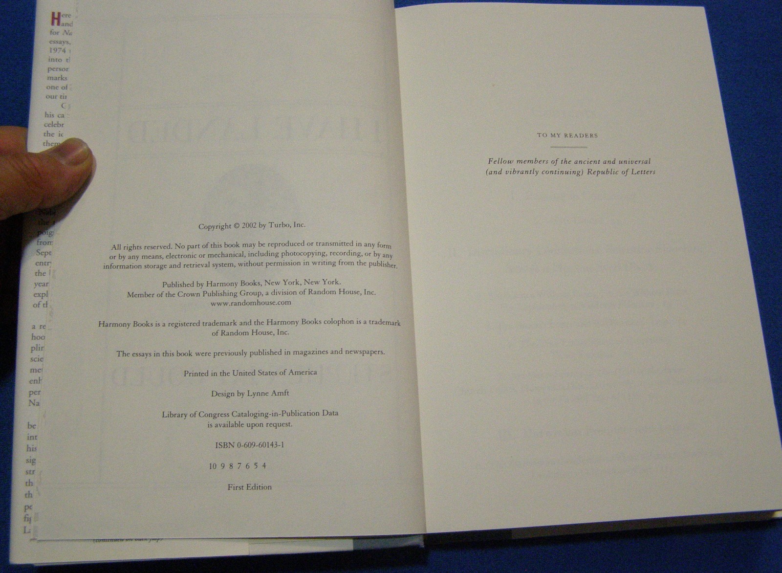 “I Have Landed” Stephen Jay Gould © 2002Natural History HB 9.5″ x 6.5″ 418 Pages