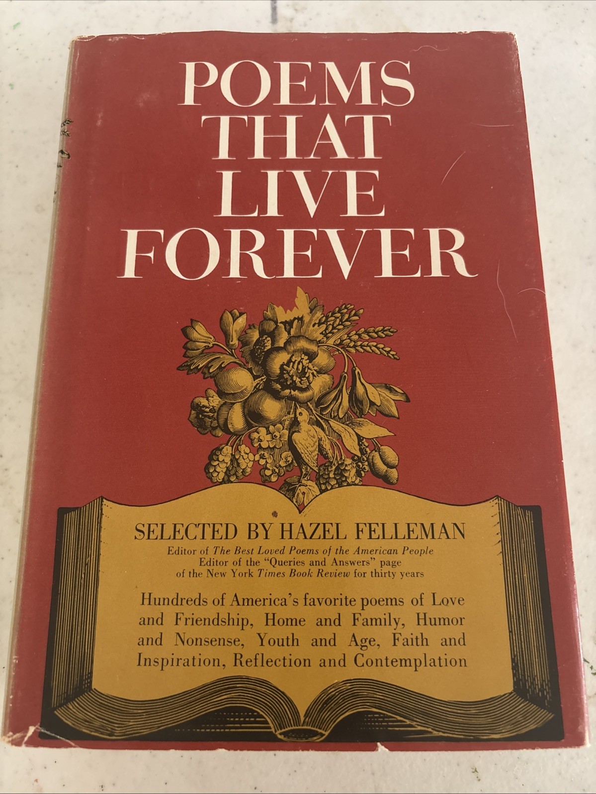 poems that live forever book, by hazel felleman, 1965 Hardcover